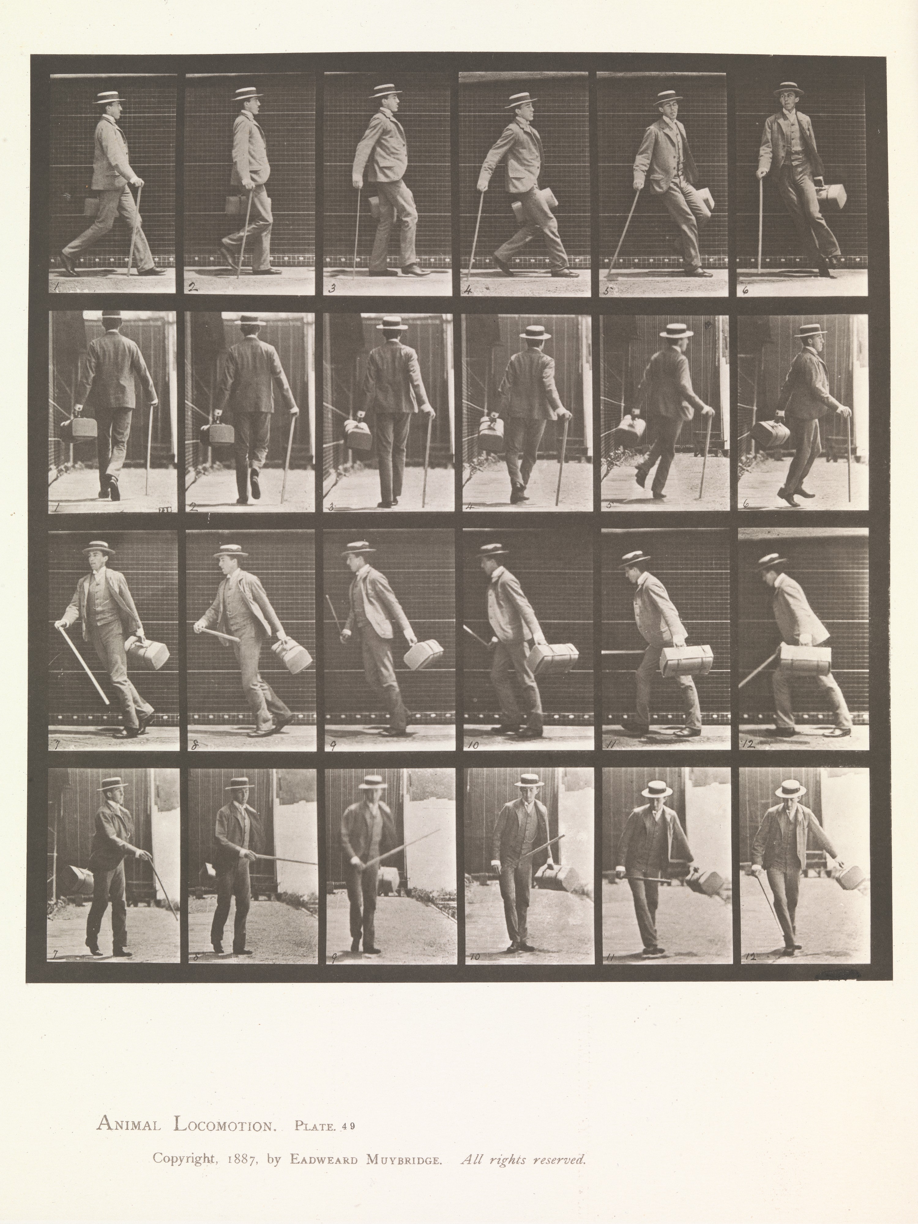 Animal Locomotion.  An Electro-Photographic Investigation... of Animal Movements.  Commenced 1872 - Completed 1885.  Volume VII, Men and Woman (Draped) Miscellaneous Subjects