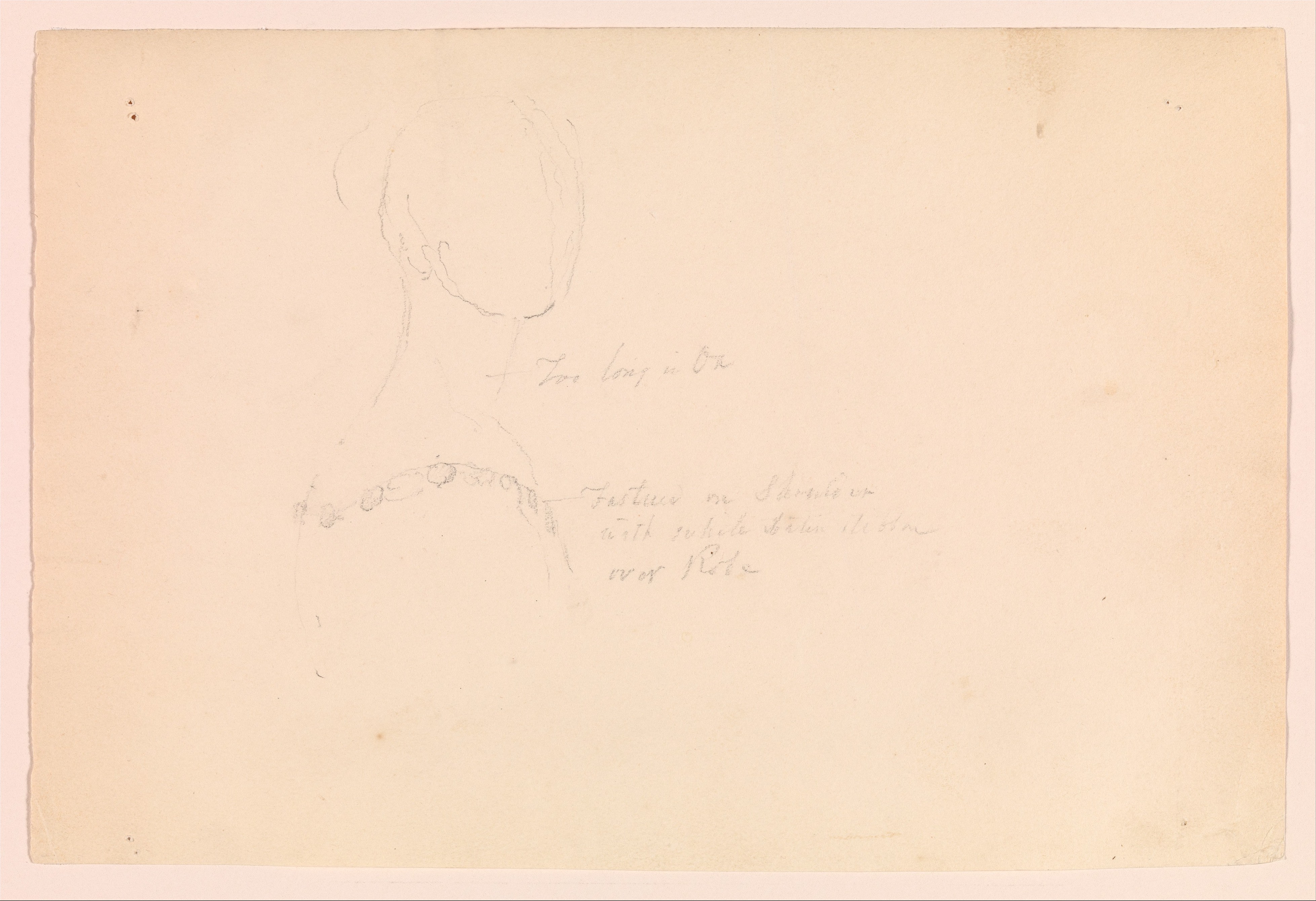 Study of Queen Victoria's Neckline (Study for Portrait of Queen Victoria)