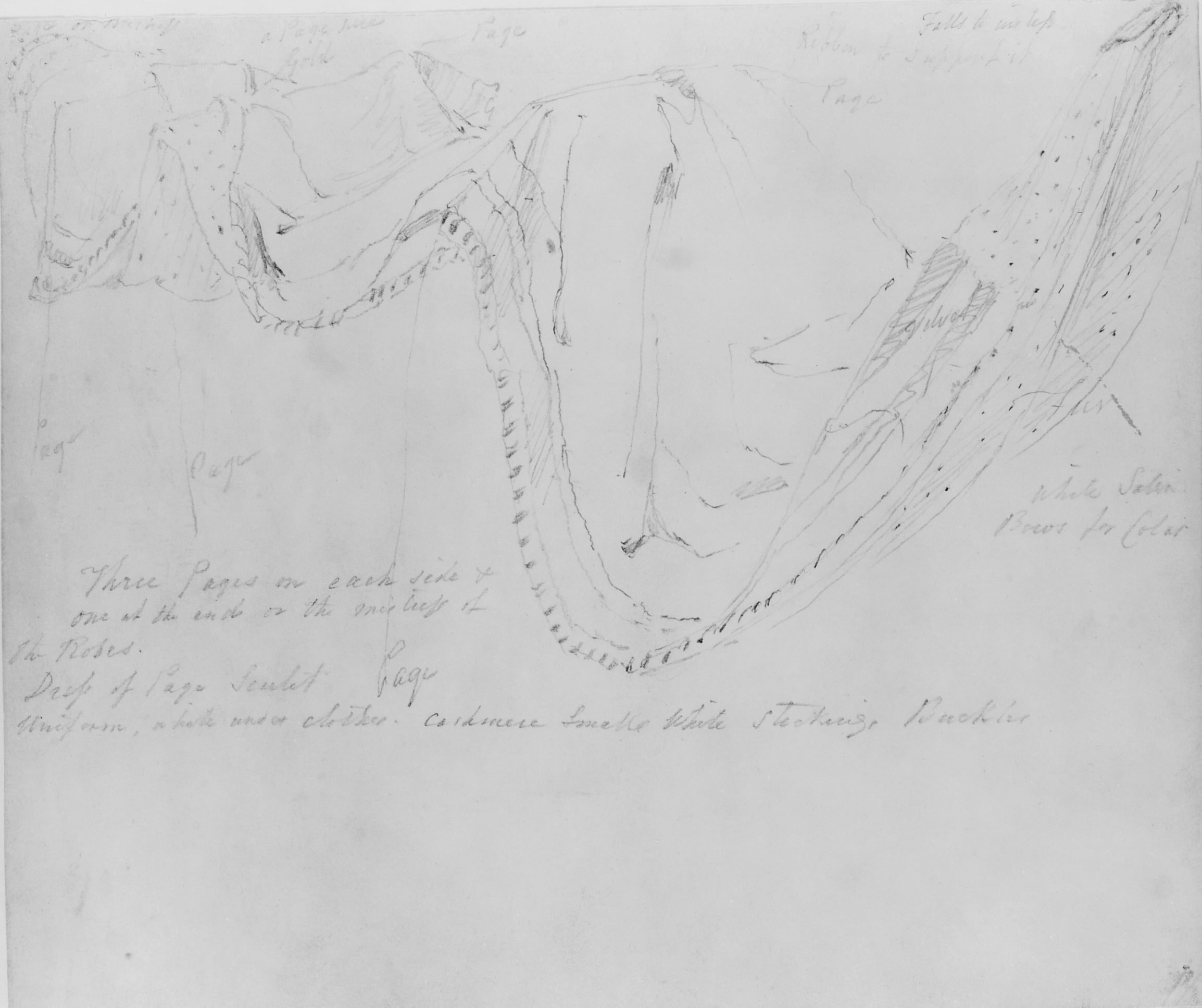 Study of Queen Victoria's Train (Study for Portrait of Queen Victoria)