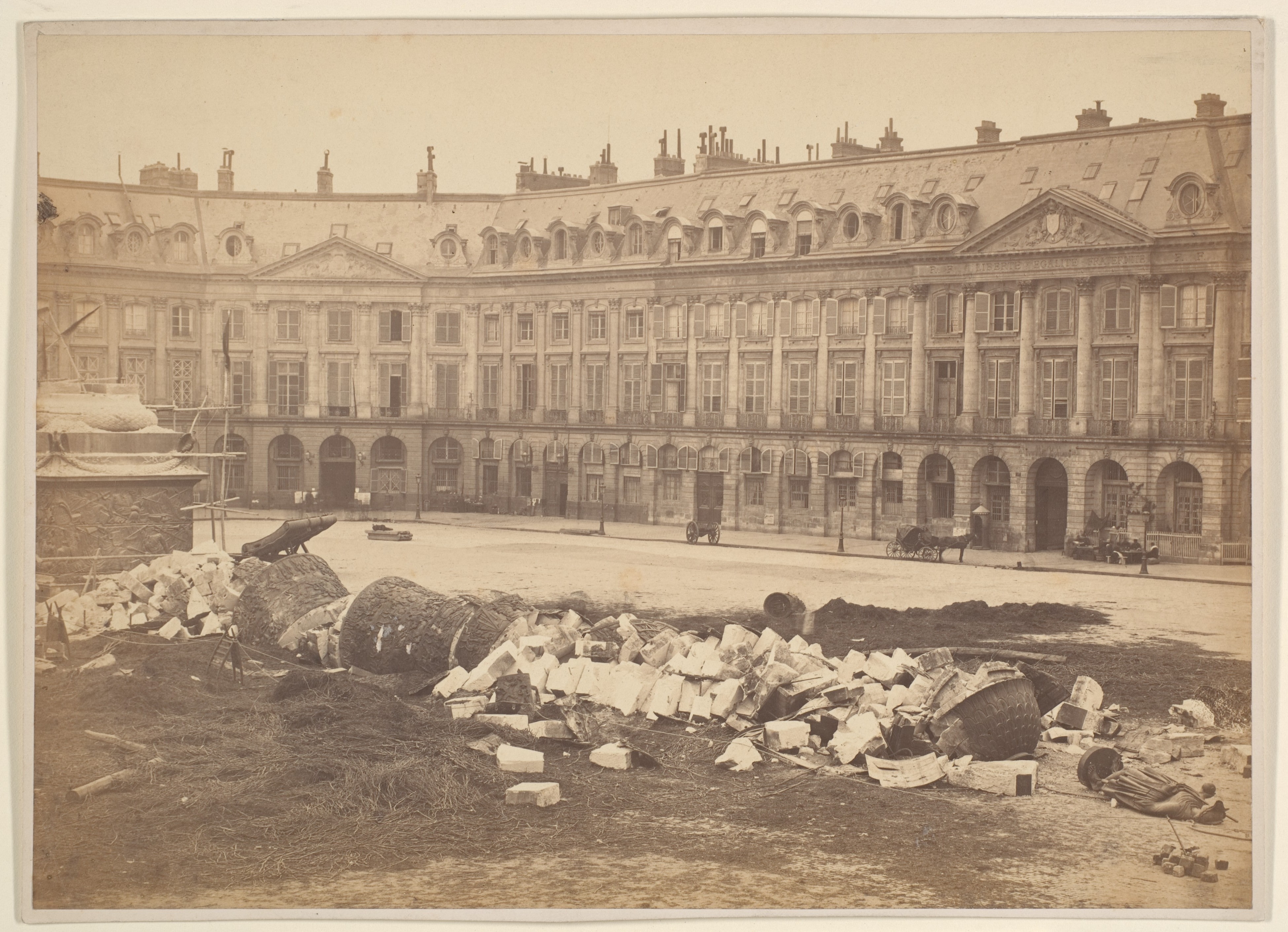 [The Vendôme Column After Being Torn Down by the Communards]