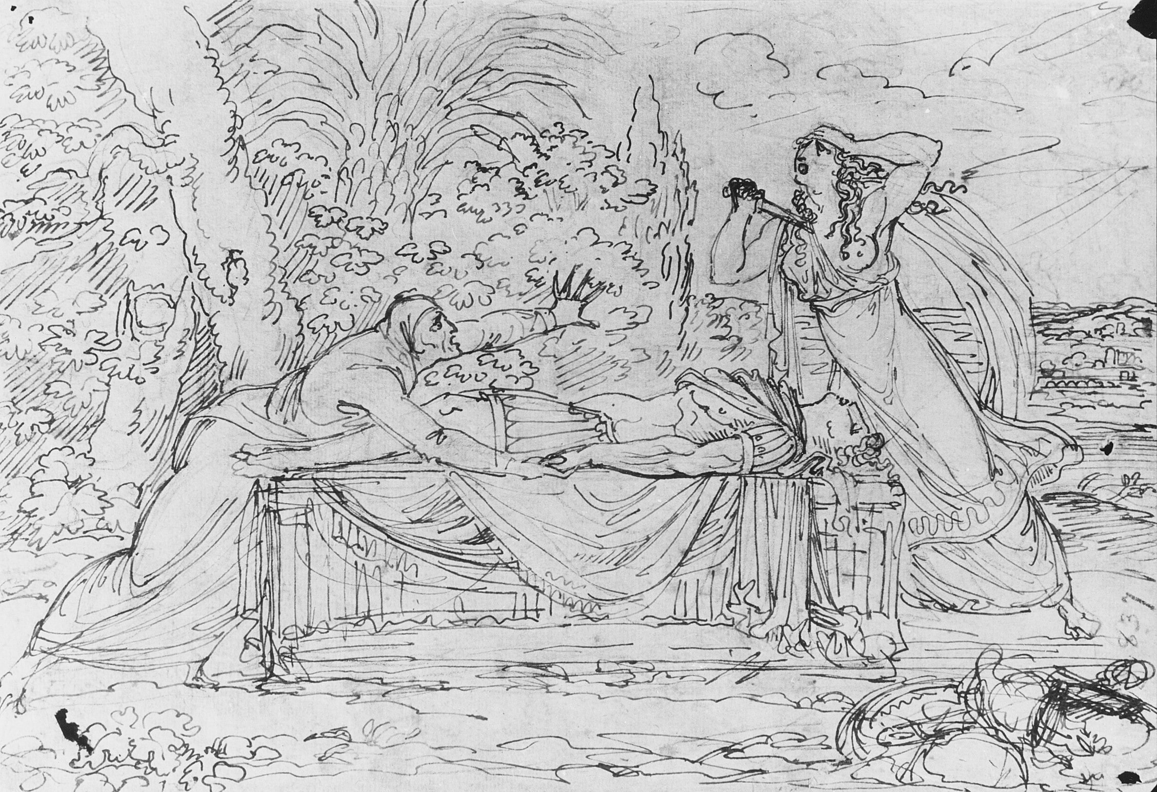 Panthea Stabs Herself beside the Corpse of Abradatas