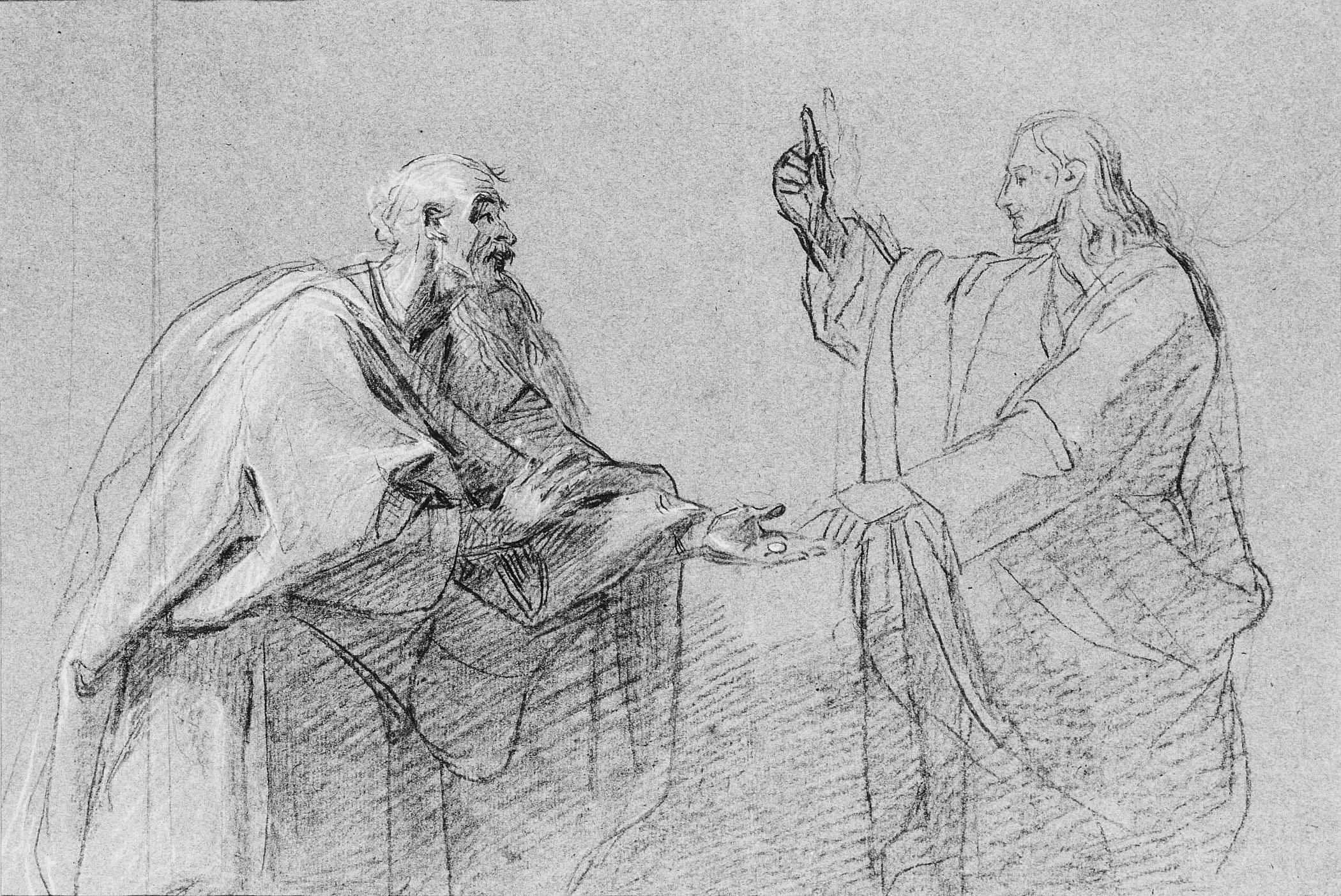 Study for "The Tribute Money"