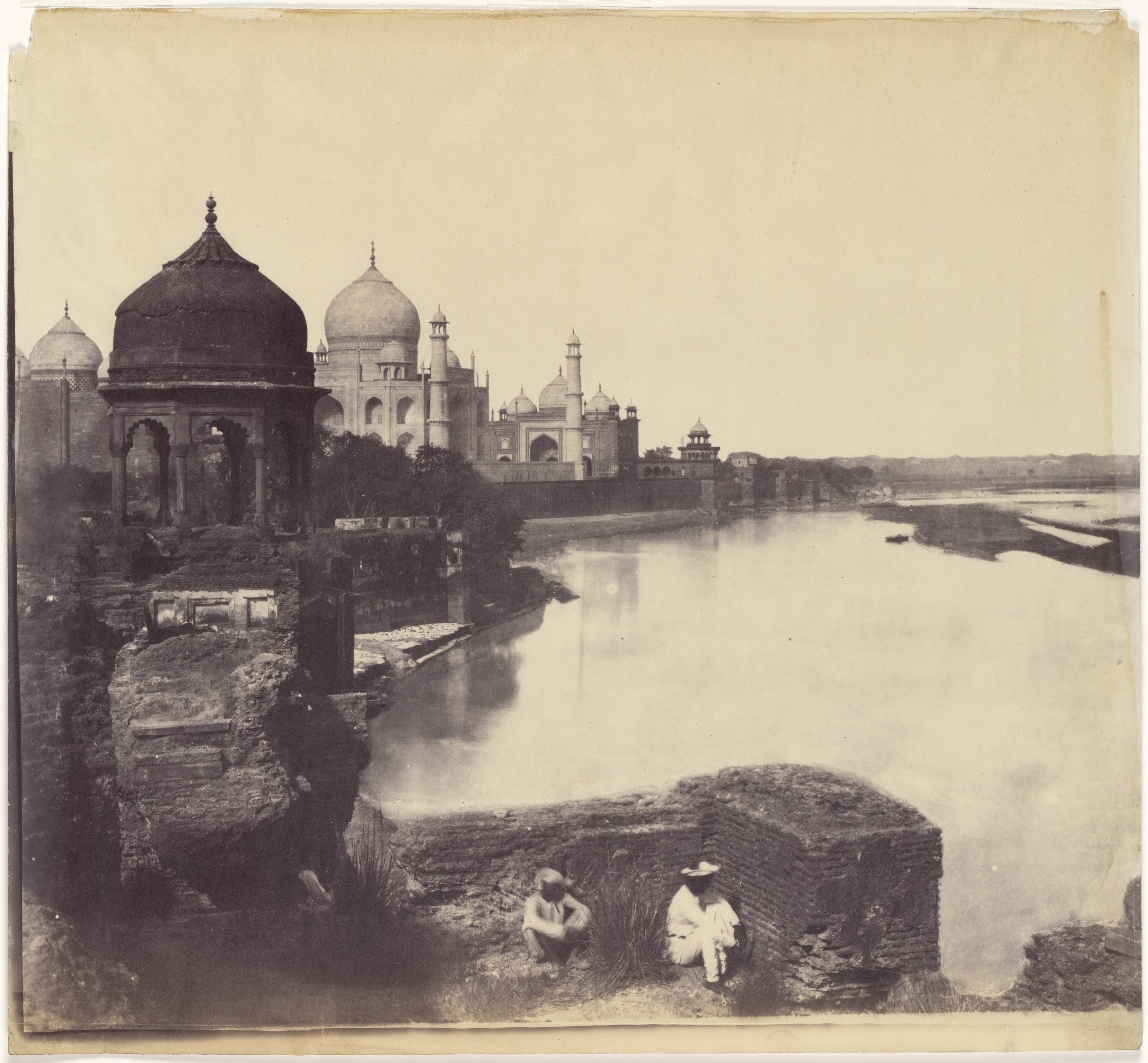 [The Taj Mahal from the Banks of the Yamuna River]