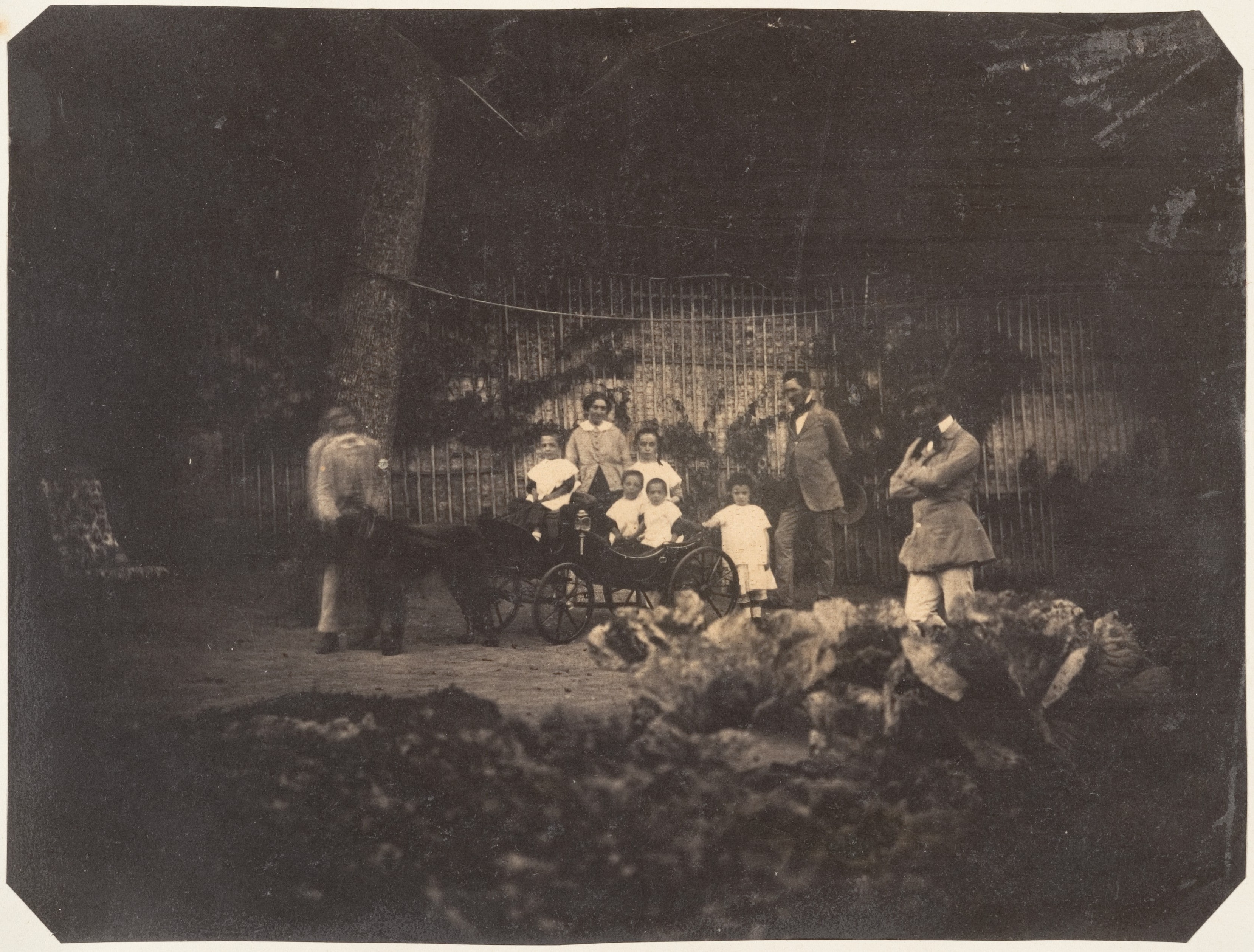 Jardin zoologique de Bruxelles; Les trois jumeaux fils de Mr. Lebens et toute la famille