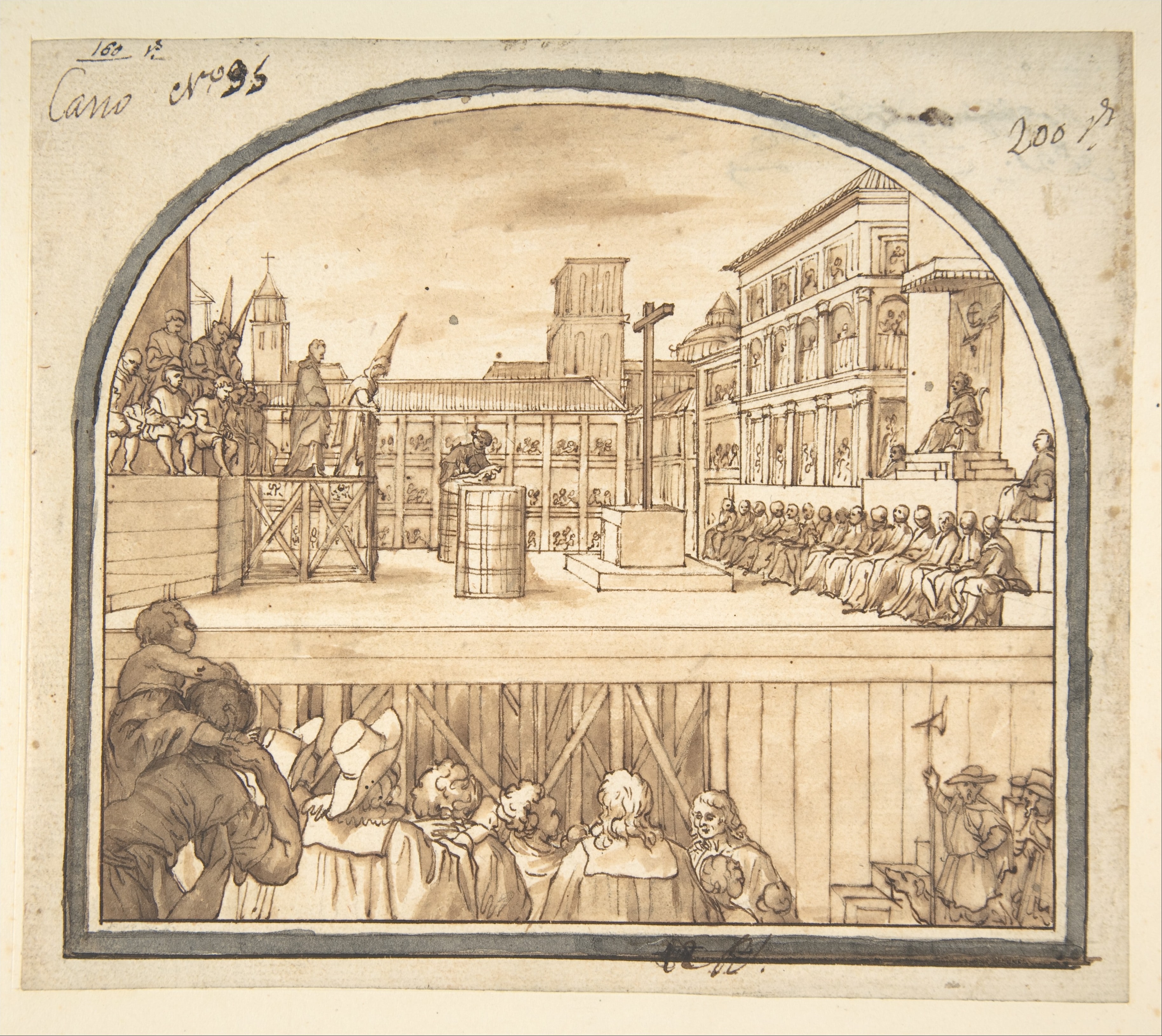 Auto-da-fé in a Courtyard