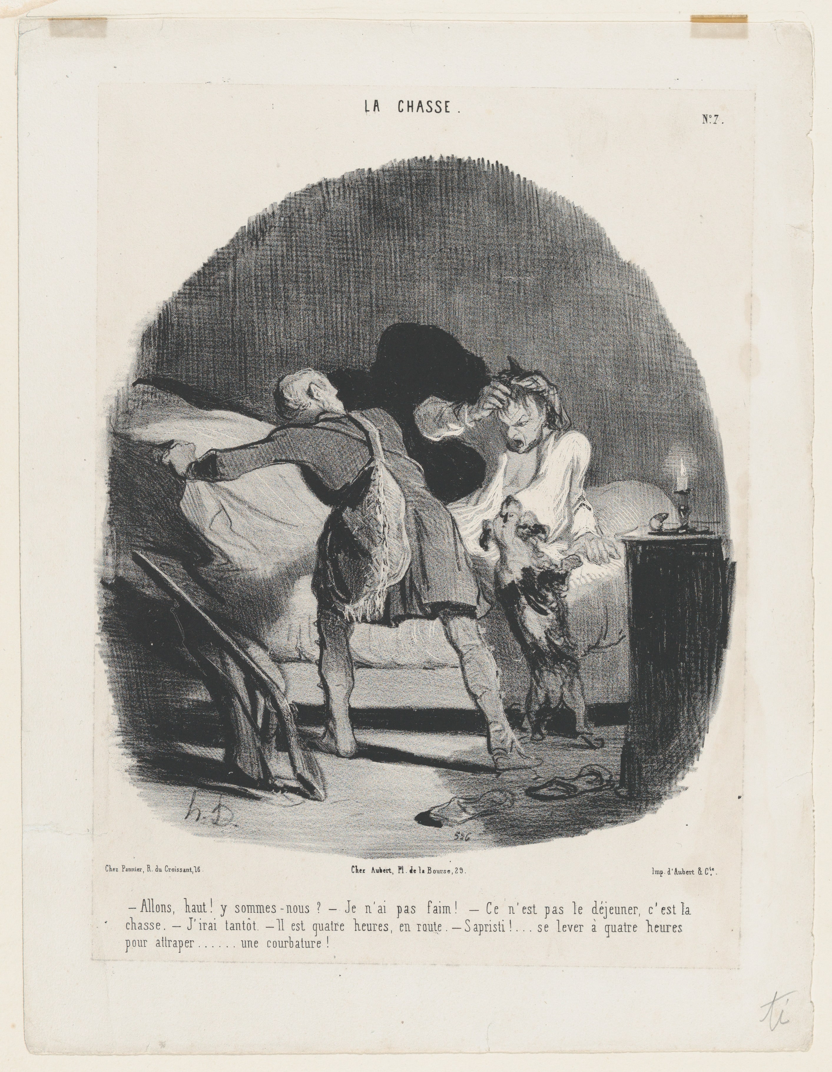 Allons haut! Y sommes-nous? . . . from La Chasse, published in Le Charivari, November 11, 1843