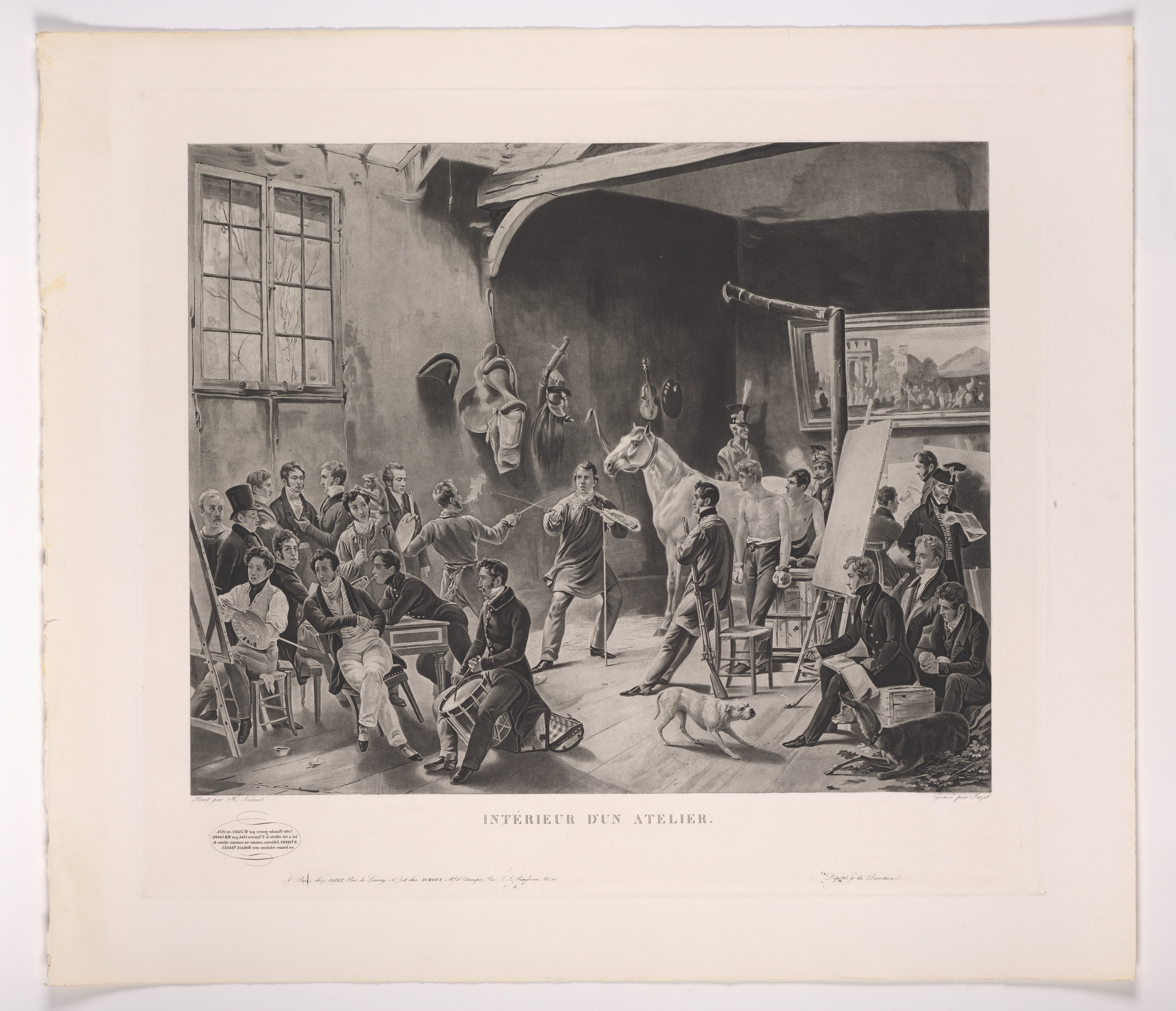 The Studio of Horace Vernet (Intérieur d'un Atelier), 1824