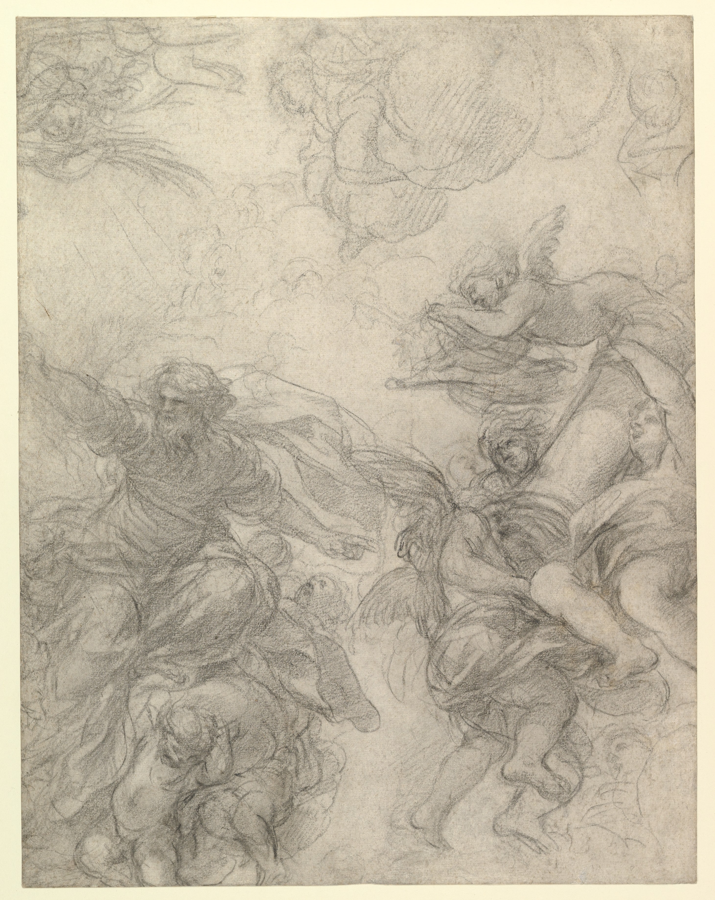 God the Father with Angels Holding Symbols of the Passion