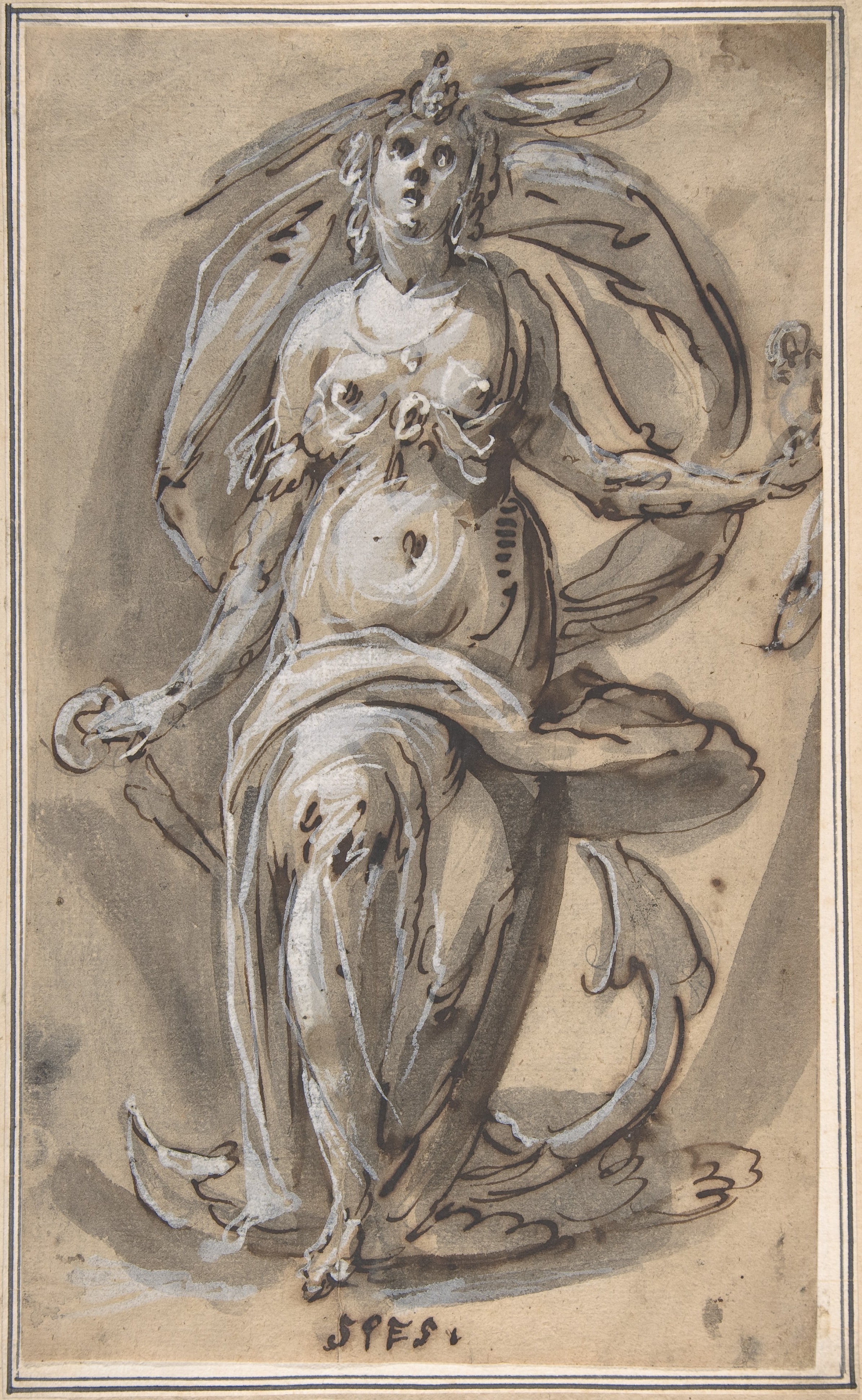 Standing Female Figure with an Anchor ("Spes")