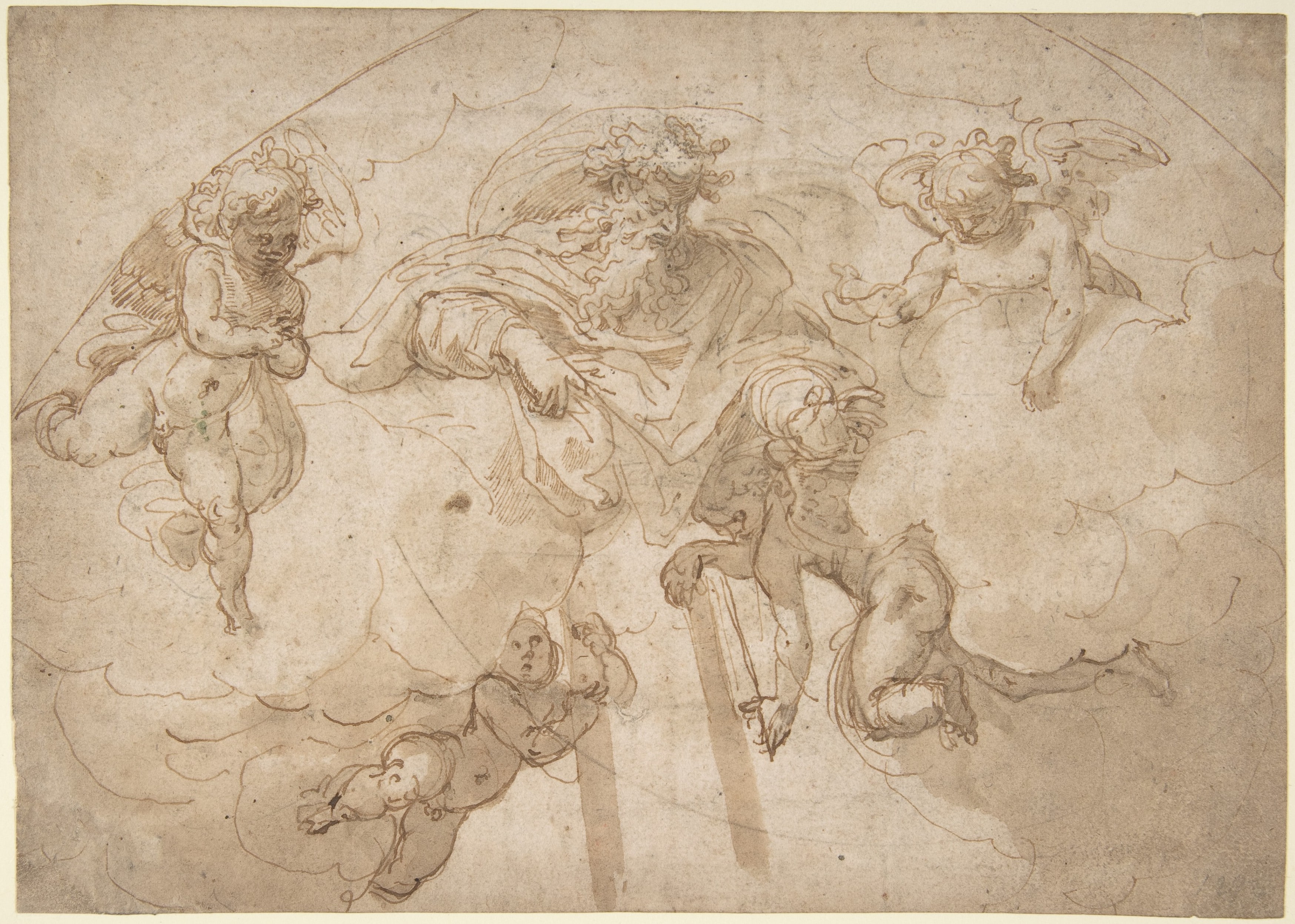 God the Father with Four Angels.