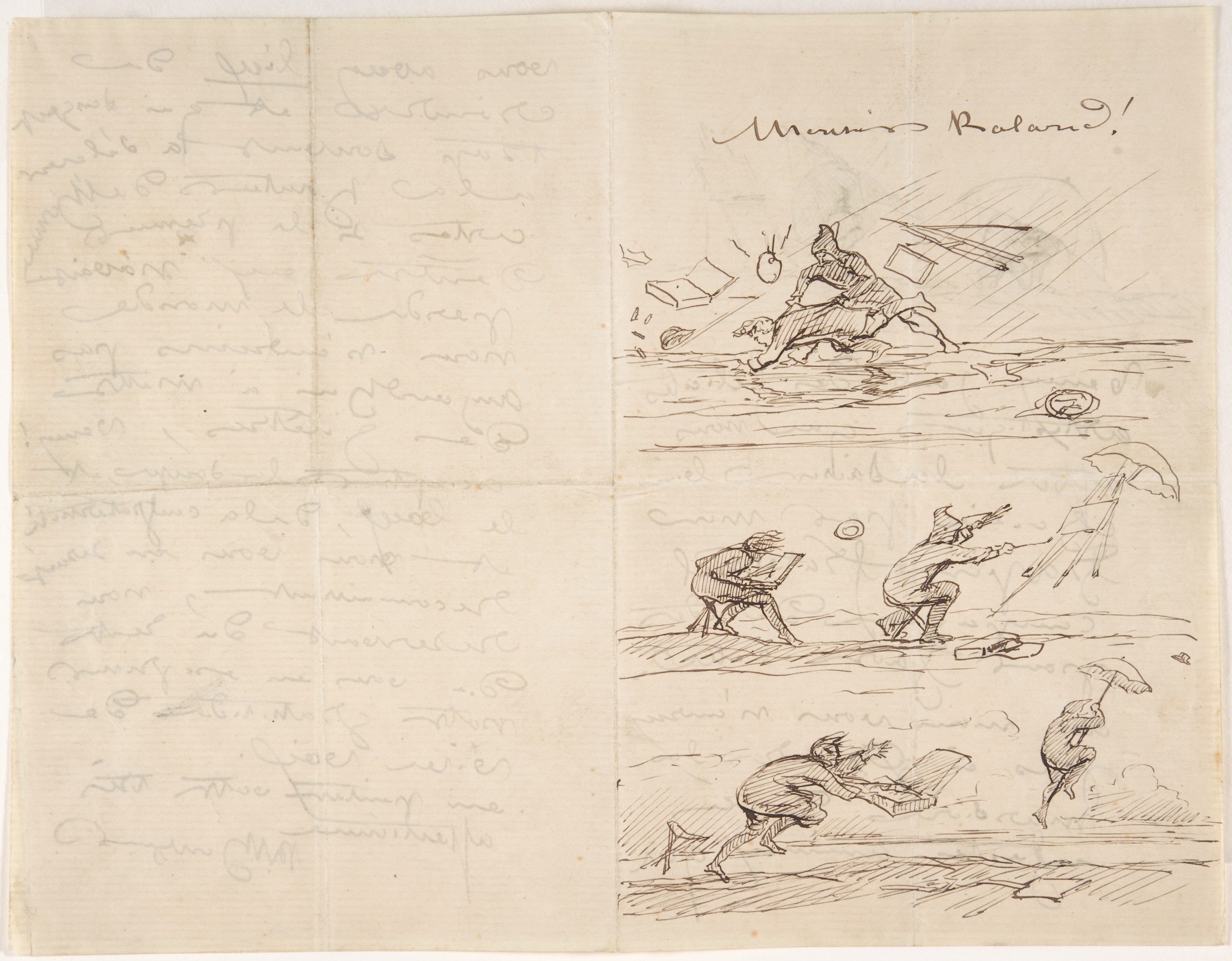 Illustrated letter to M. Roland