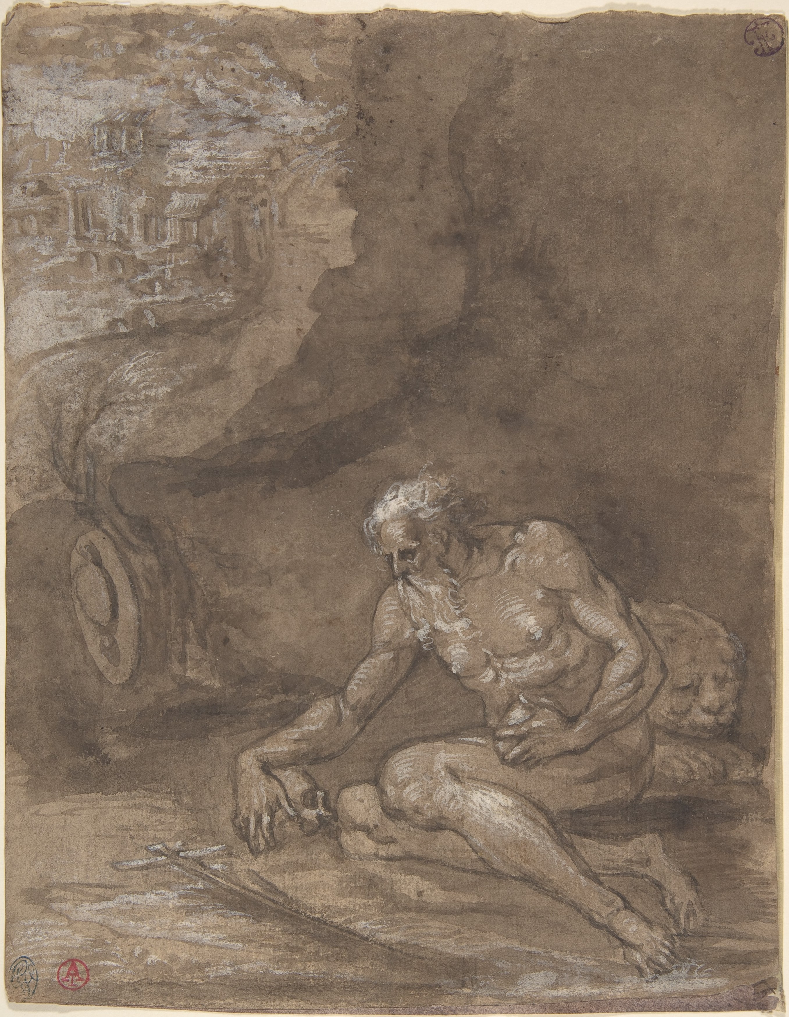 Saint Jerome Praying in a Landscape.