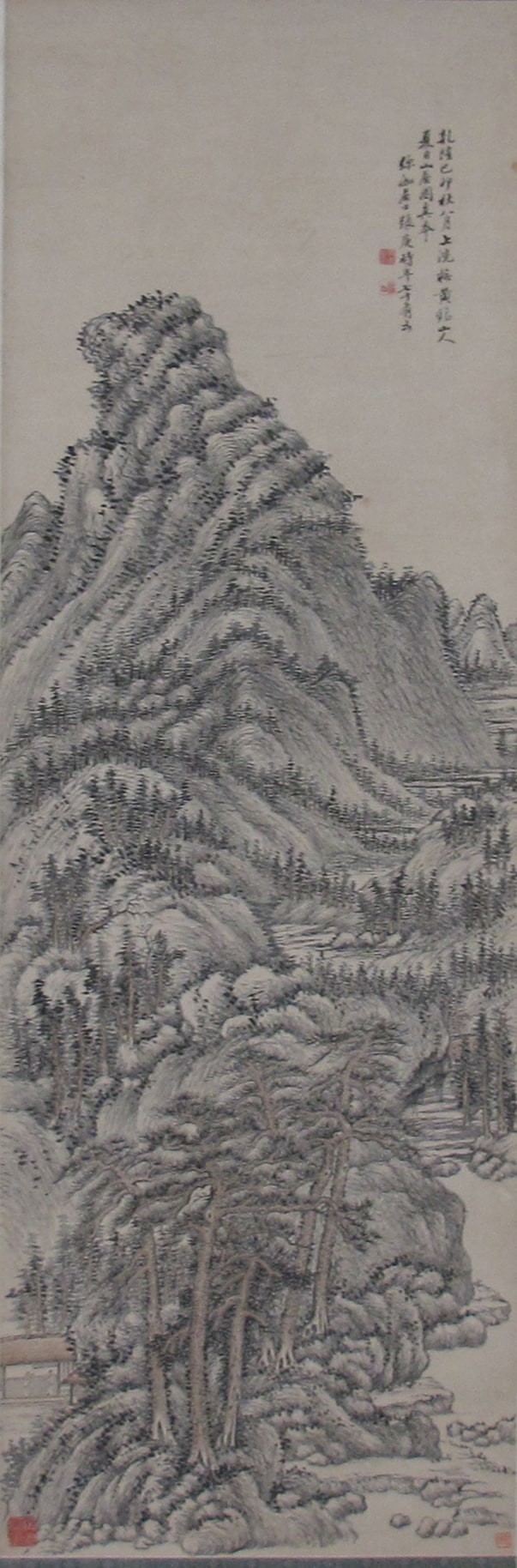 清  張庚  倣王蒙山水圖  軸|Landscape After Wang Meng