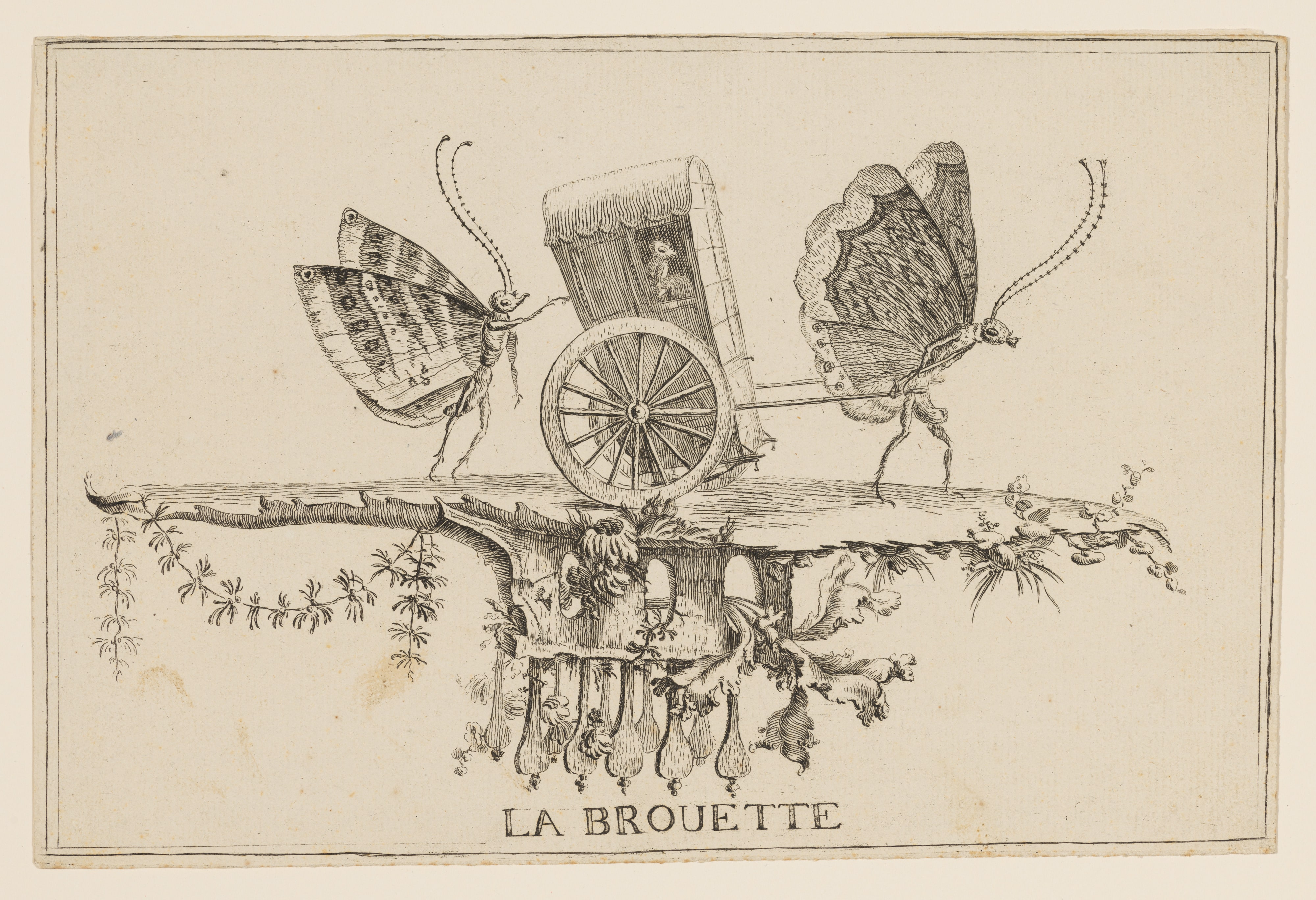 La Brouette (The Bath Chair) from Premier Essai de Papilloneries Humaines