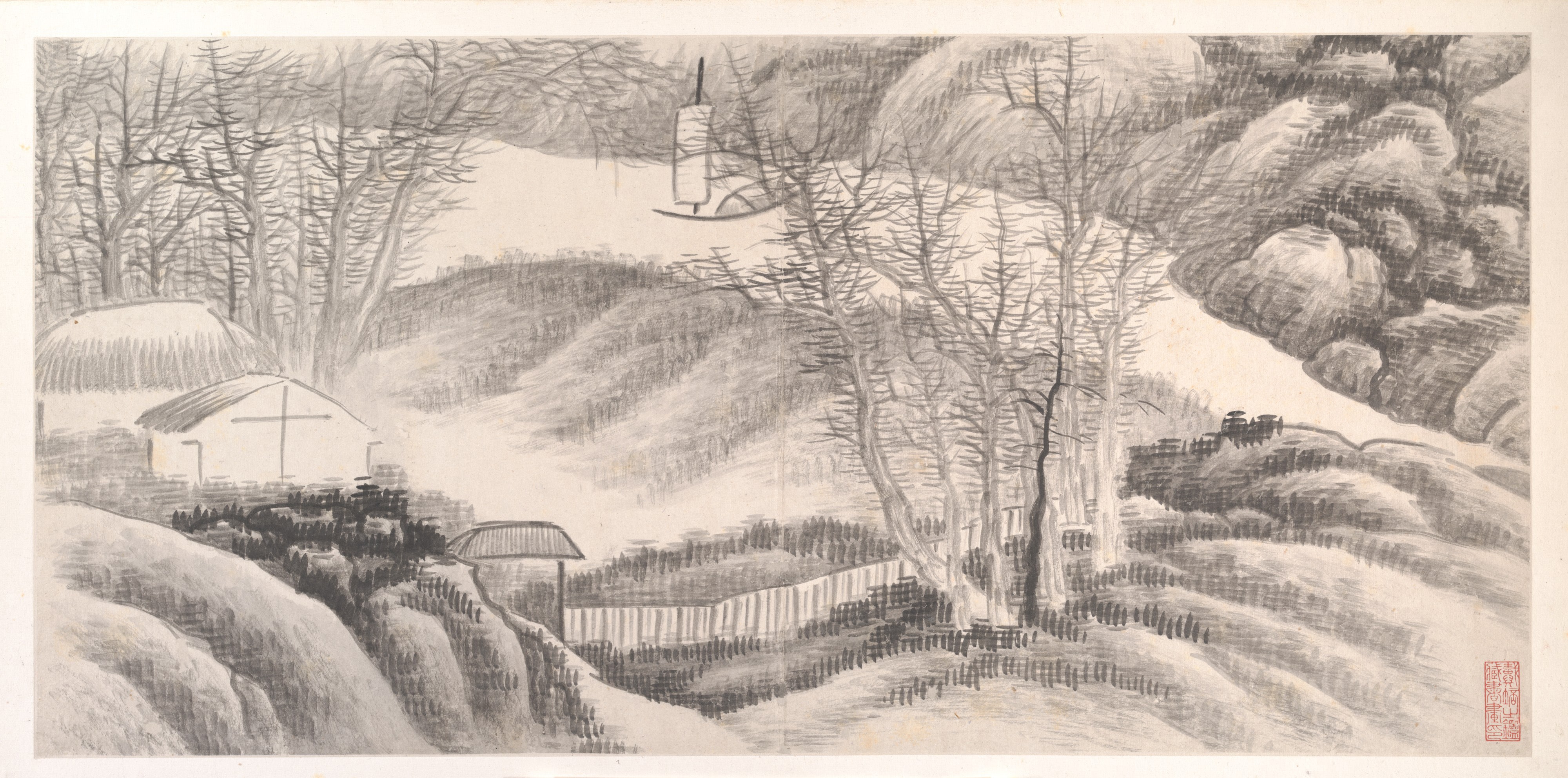 清　龔賢　十二月令山水圖　冊|Landscapes of the Twelve Months