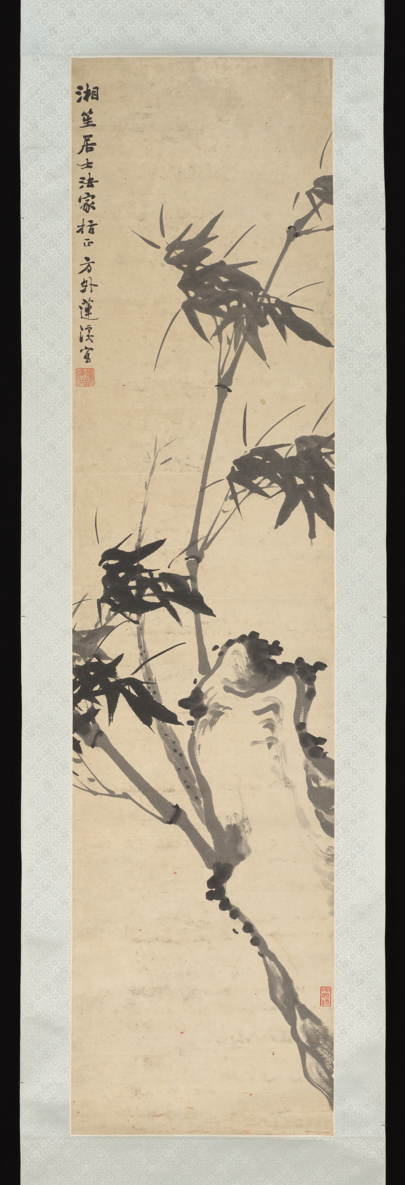 清  真然  竹圖  軸|Bamboo