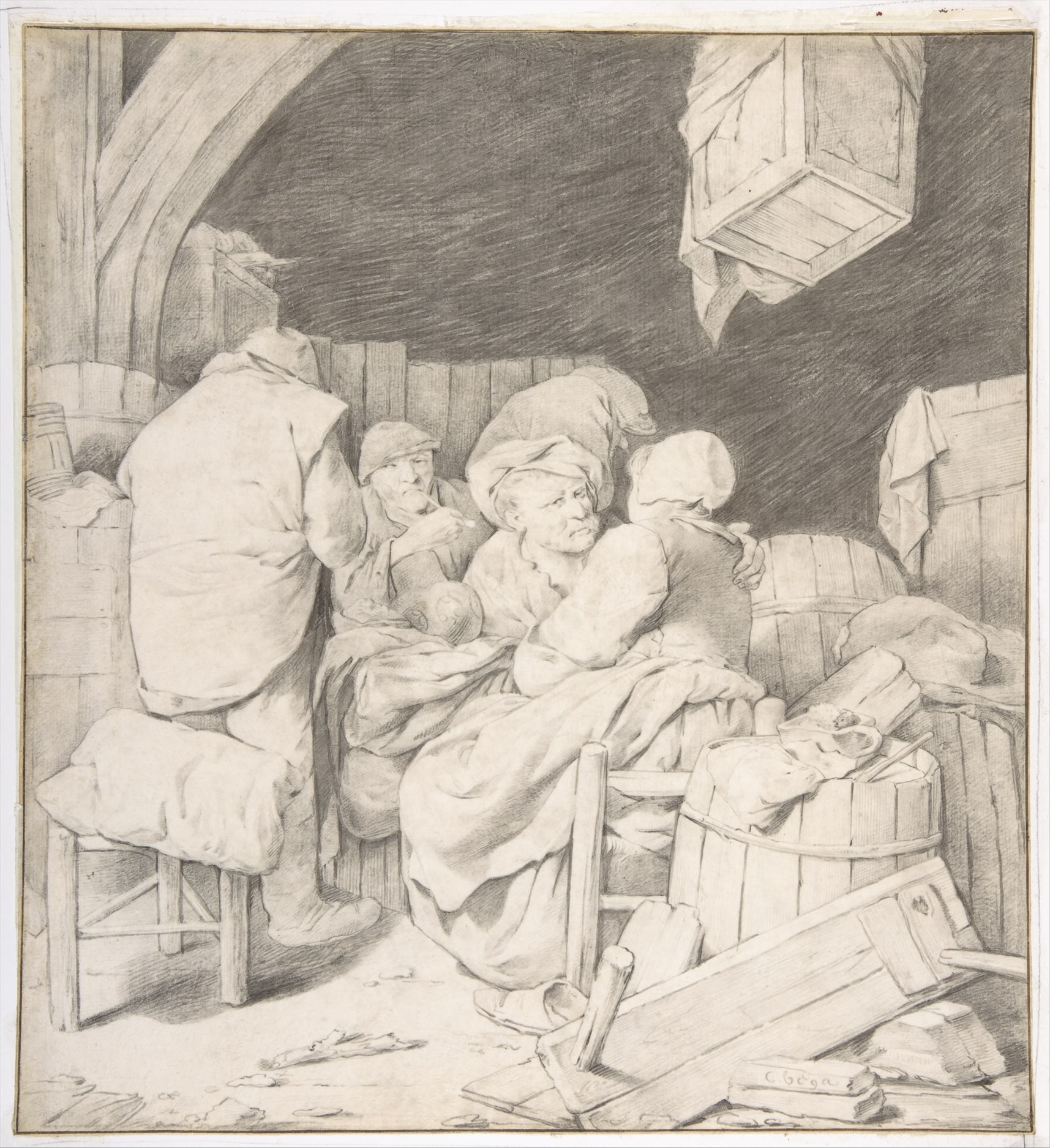 Peasants Gathered at an Inn