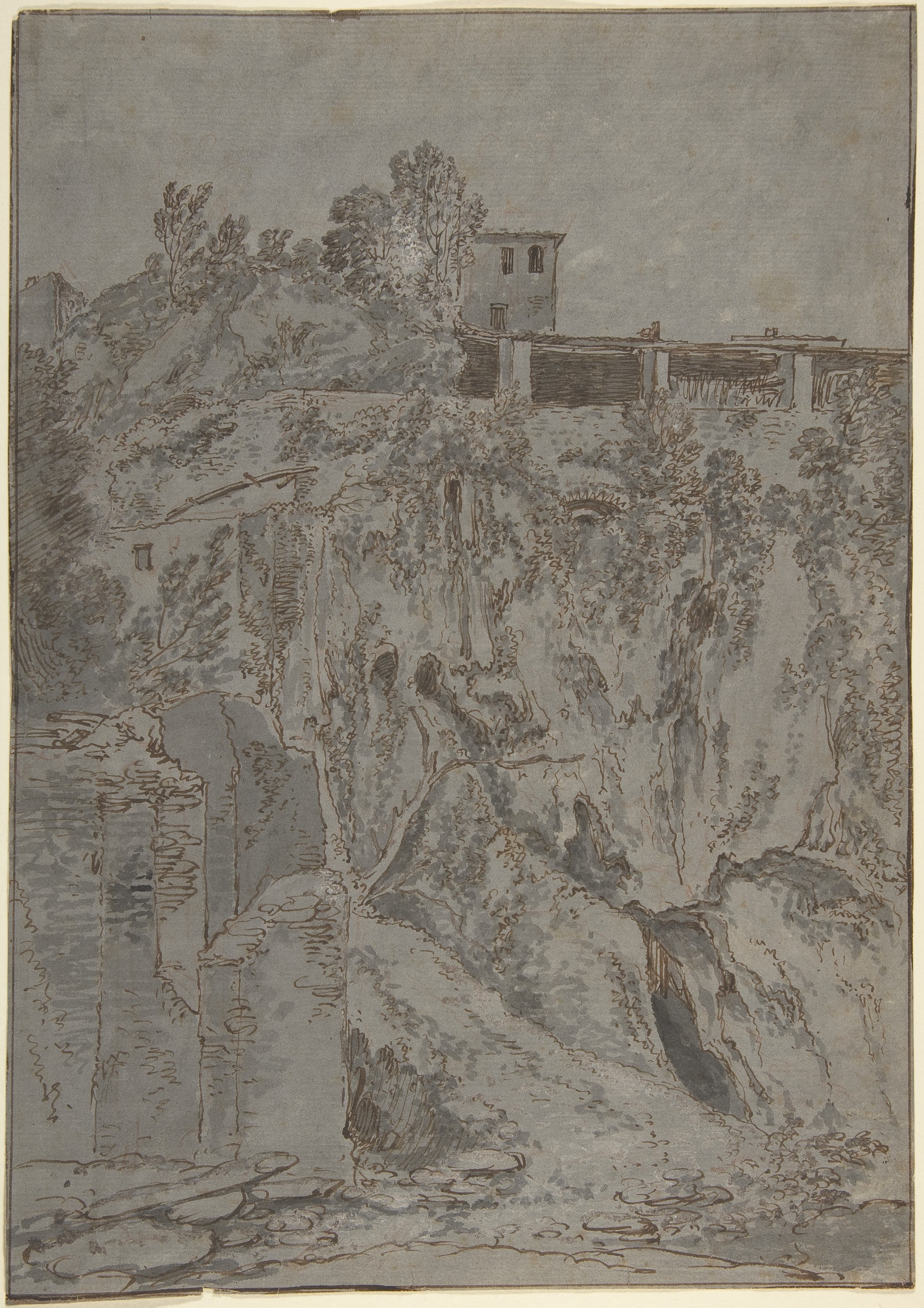 Italianate Buildings on a Hill at Tivoli