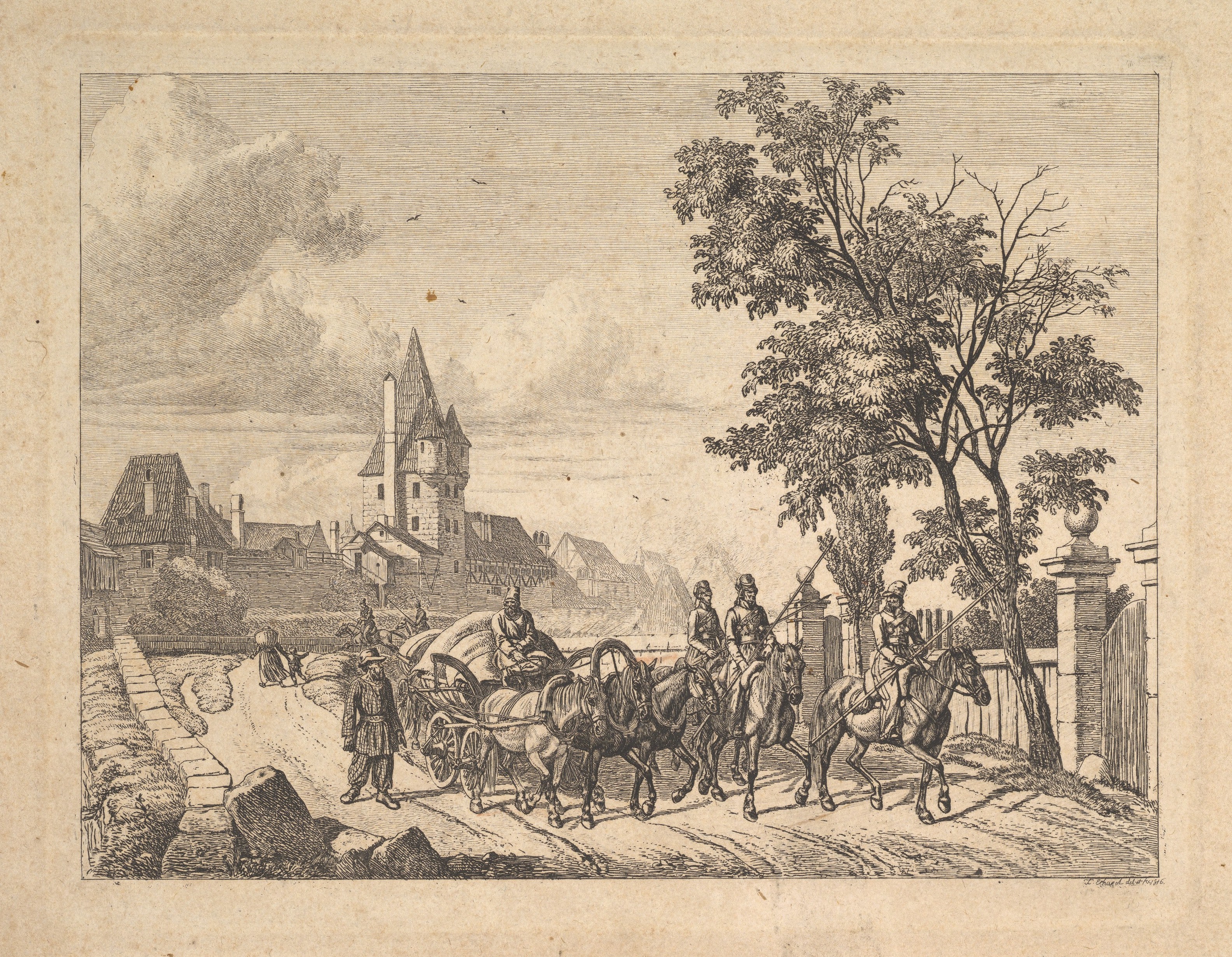 The Cossacks Escorting the Baggage Wagon