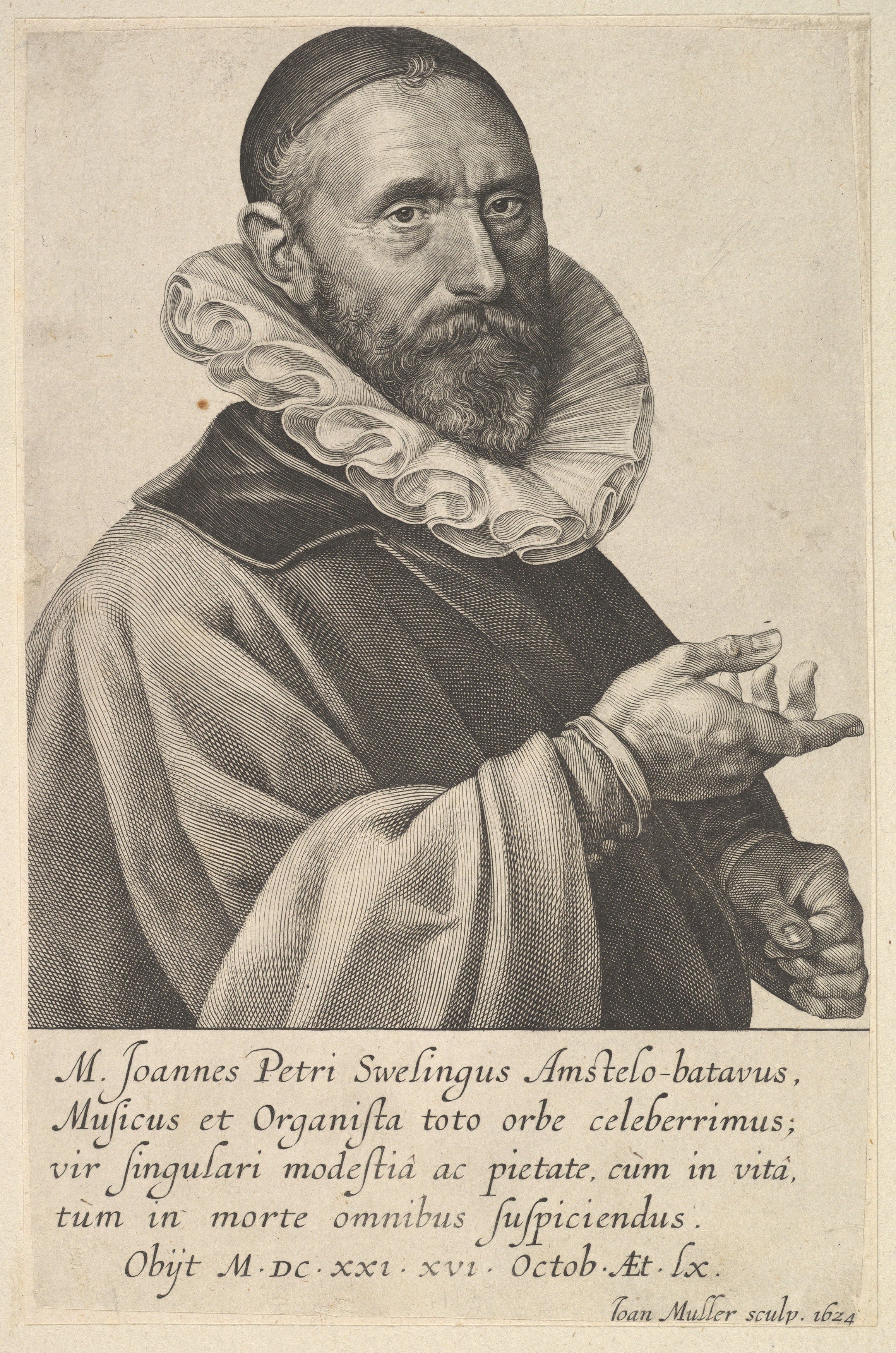 Portrait of Jan Pietersz. Sweelinck, Organist and Musician in Amsterdam