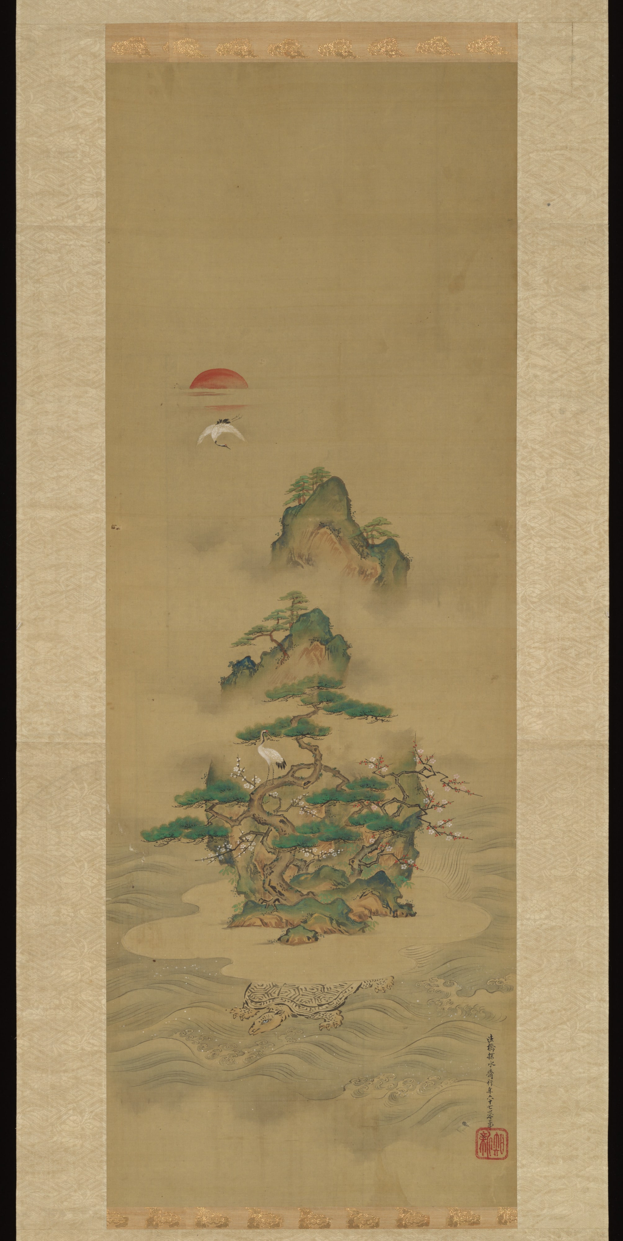 狩野探水守常筆　蓬莱山・瀟湘八景図|Mount Penglai with Eight Views of Xiao and Xiang