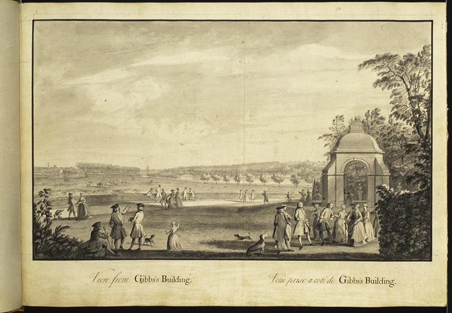 View from Gibbs's Building at Stowe, Buckinghamshire
