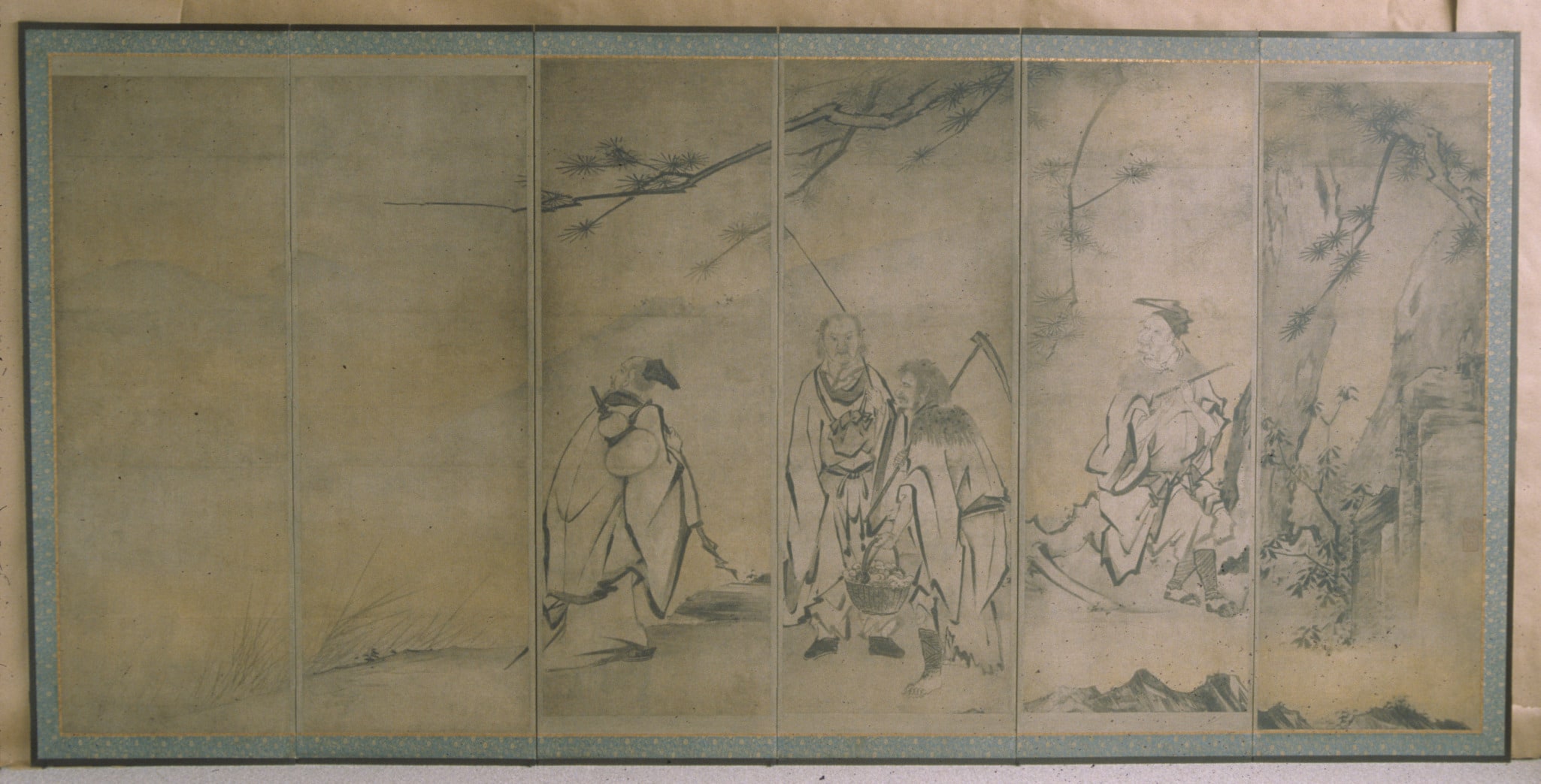 群仙図屏風|Immortals