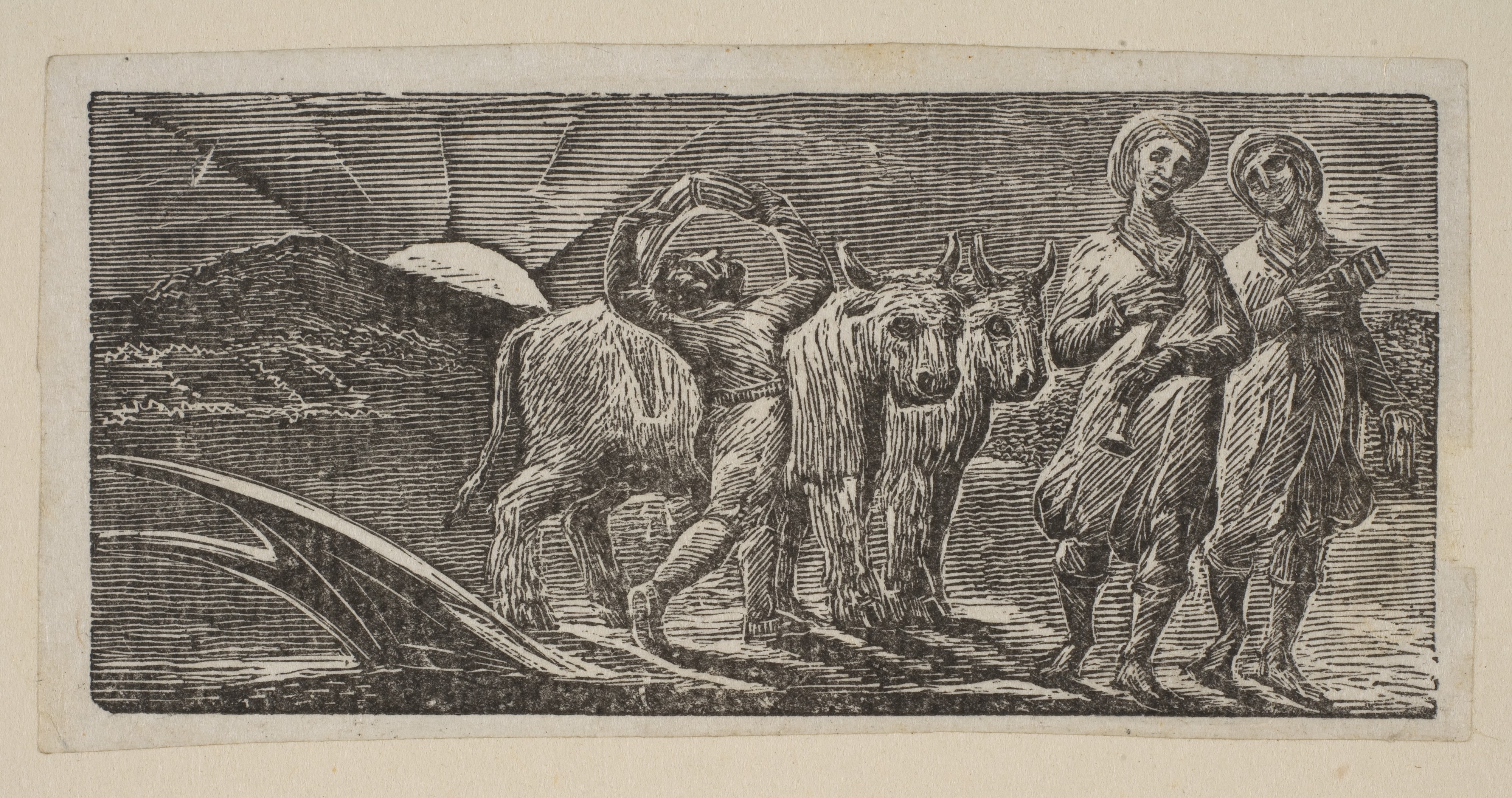 Boy Returning Joyfully, with Plough and Oxen, from Thornton's "Pastorals of Virgil"