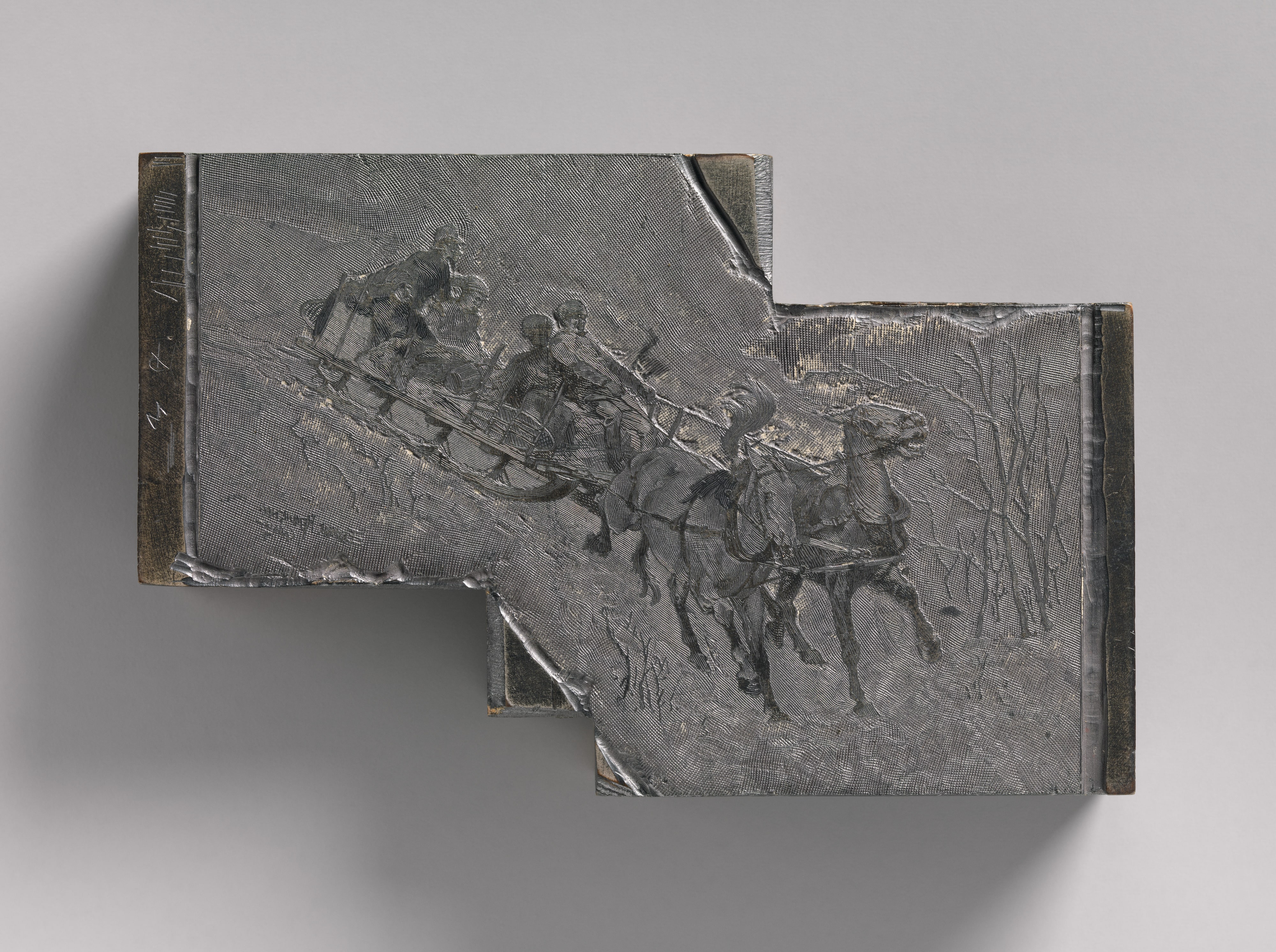 The Portage Sleigh on a Lumber Road, for "Antoine's Moose-Yard," for "Harper's New Monthly Magazine," October 1890