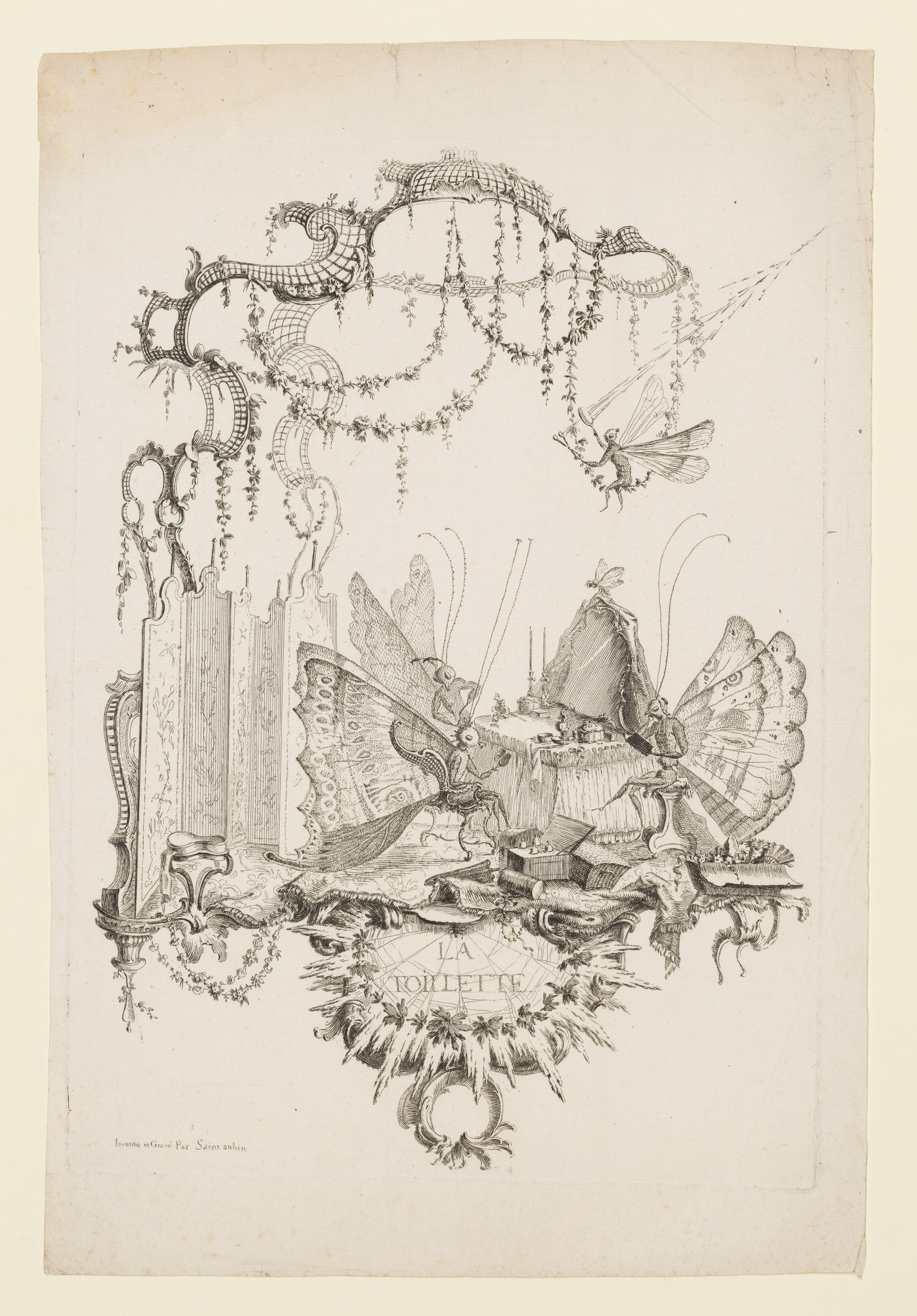 The Toilet (La Toilette), from Essai de Papilloneries Humaines par Saint Aubin