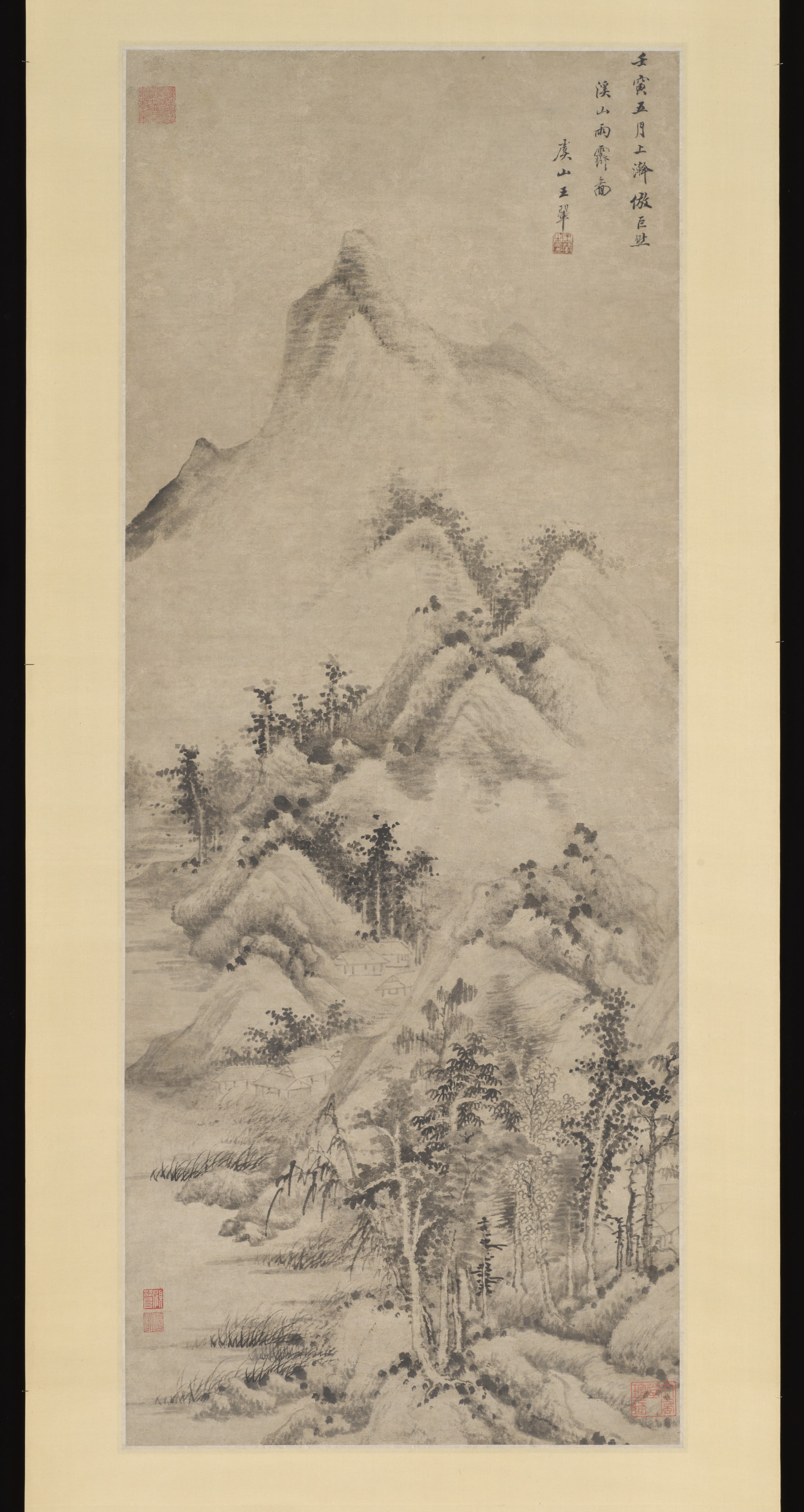 清　王翬　溪山雨霽圖　軸|Clearing after Rain over Streams and Mountains
