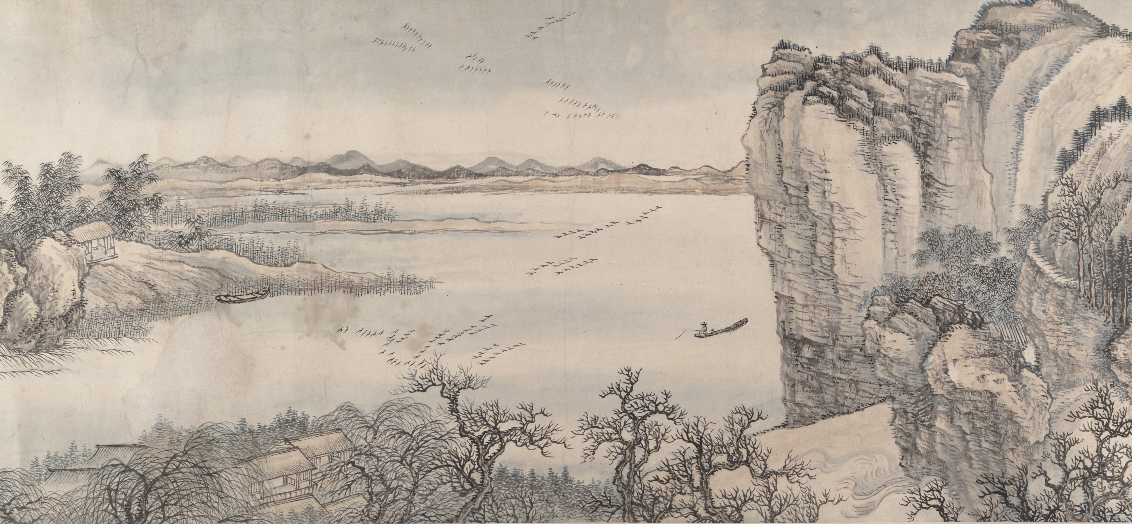 清  王翬  倣巨然燕文貴山水圖  卷|Landscape in the Style of Juran and Yan Wengui