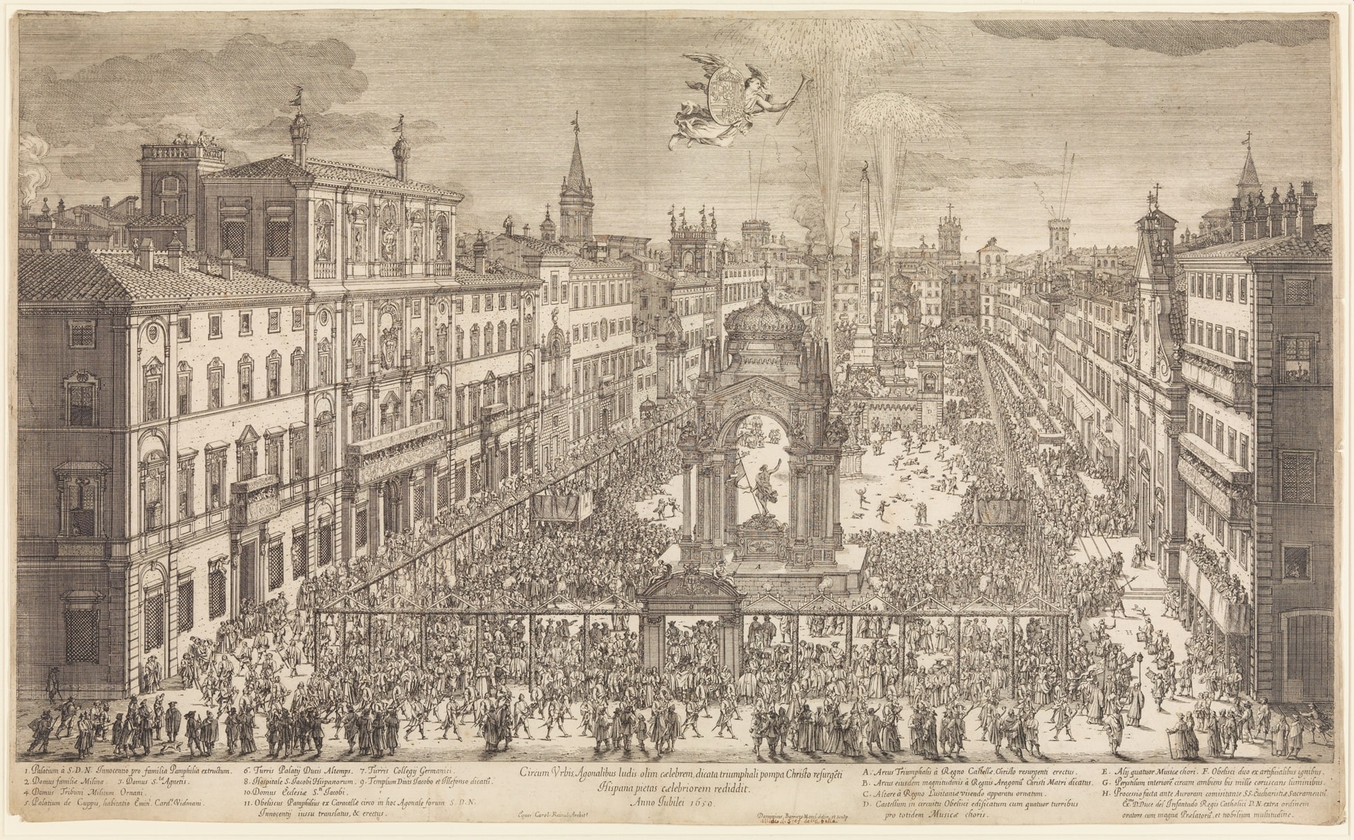 The Feast of the Resurrection in Piazza Navona, Rome, 1650
