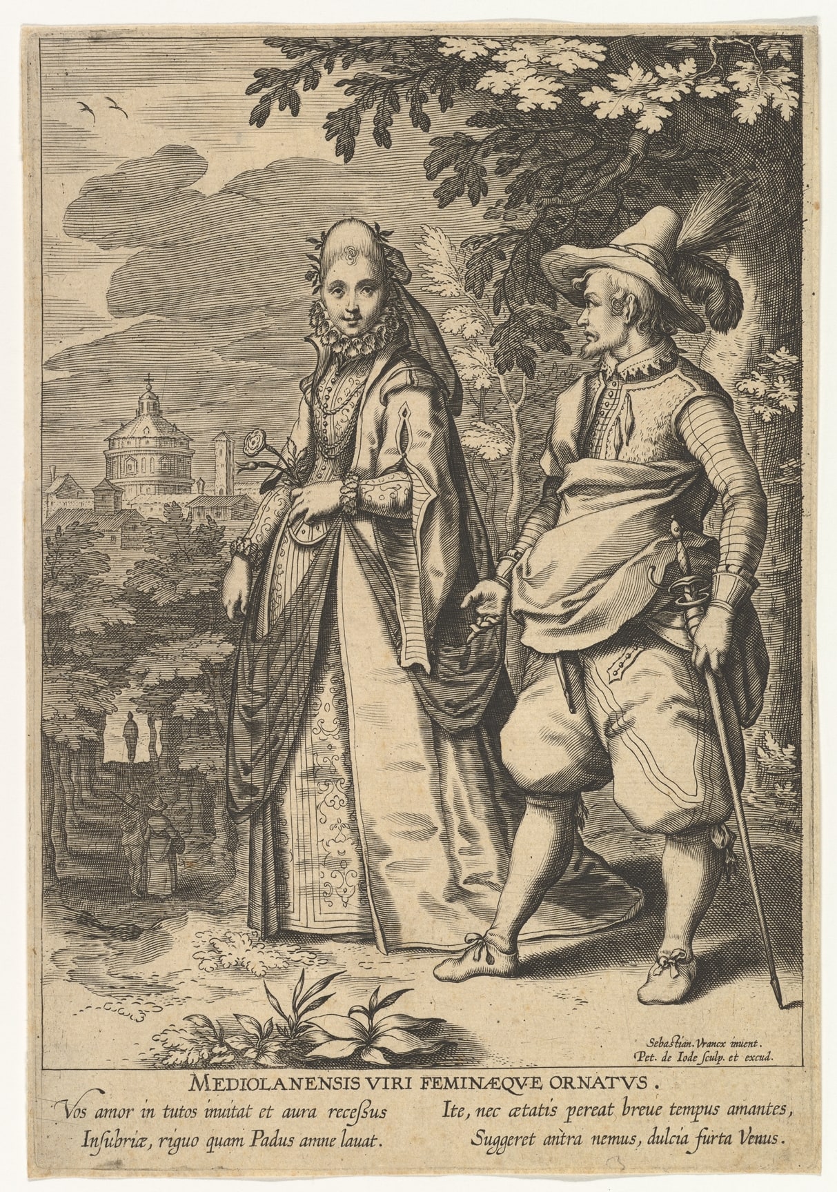 Mediolanensis Viri Feminaeque Ornatus, from Fashions of Different Nations