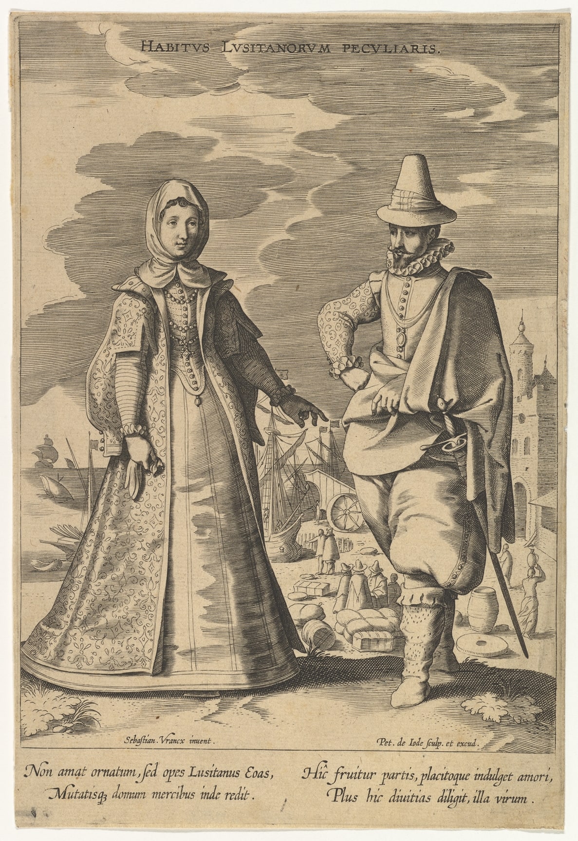 Habitus Lusitanorum Peculiaris, from Fashions of Different Nations
