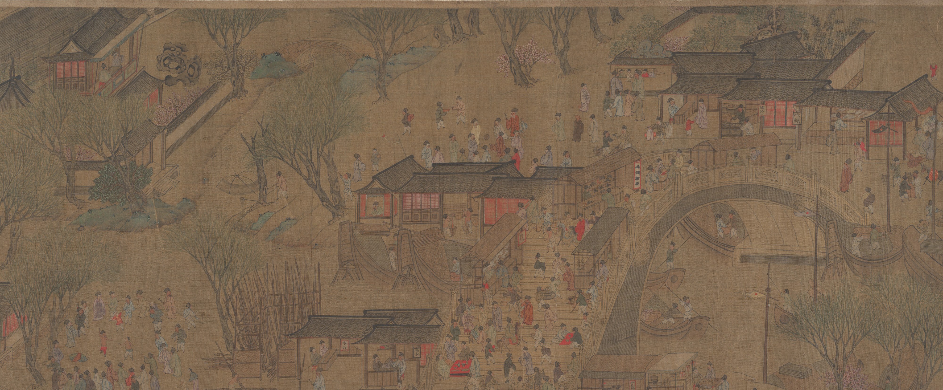 清 佚名 清明上河圖|Going Upriver on the Qingming Festival