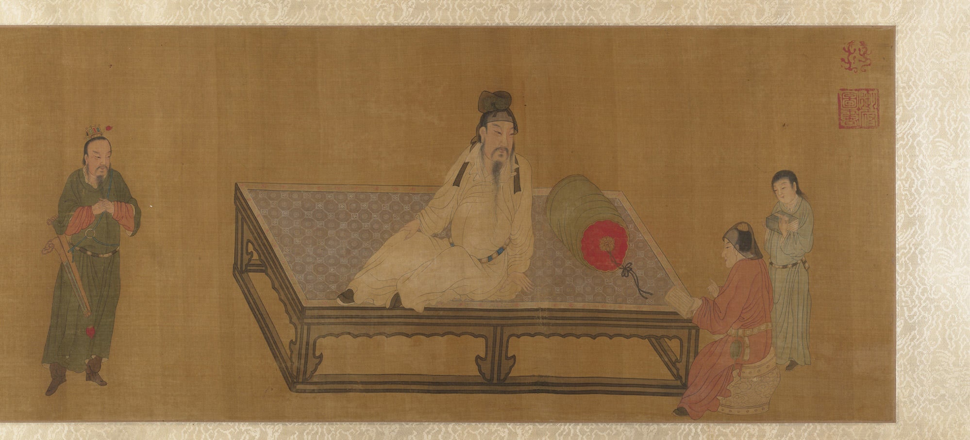 明/清   佚名   倣宋徽宗   明皇訓儲圖摹本   卷|Copy of Tang Ming Huang Instructing the Prince