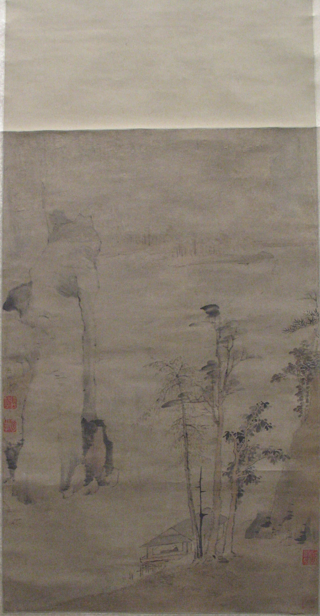 清 佚名 舊傳陸治 秋林圖 軸|An Autumnal Grove
