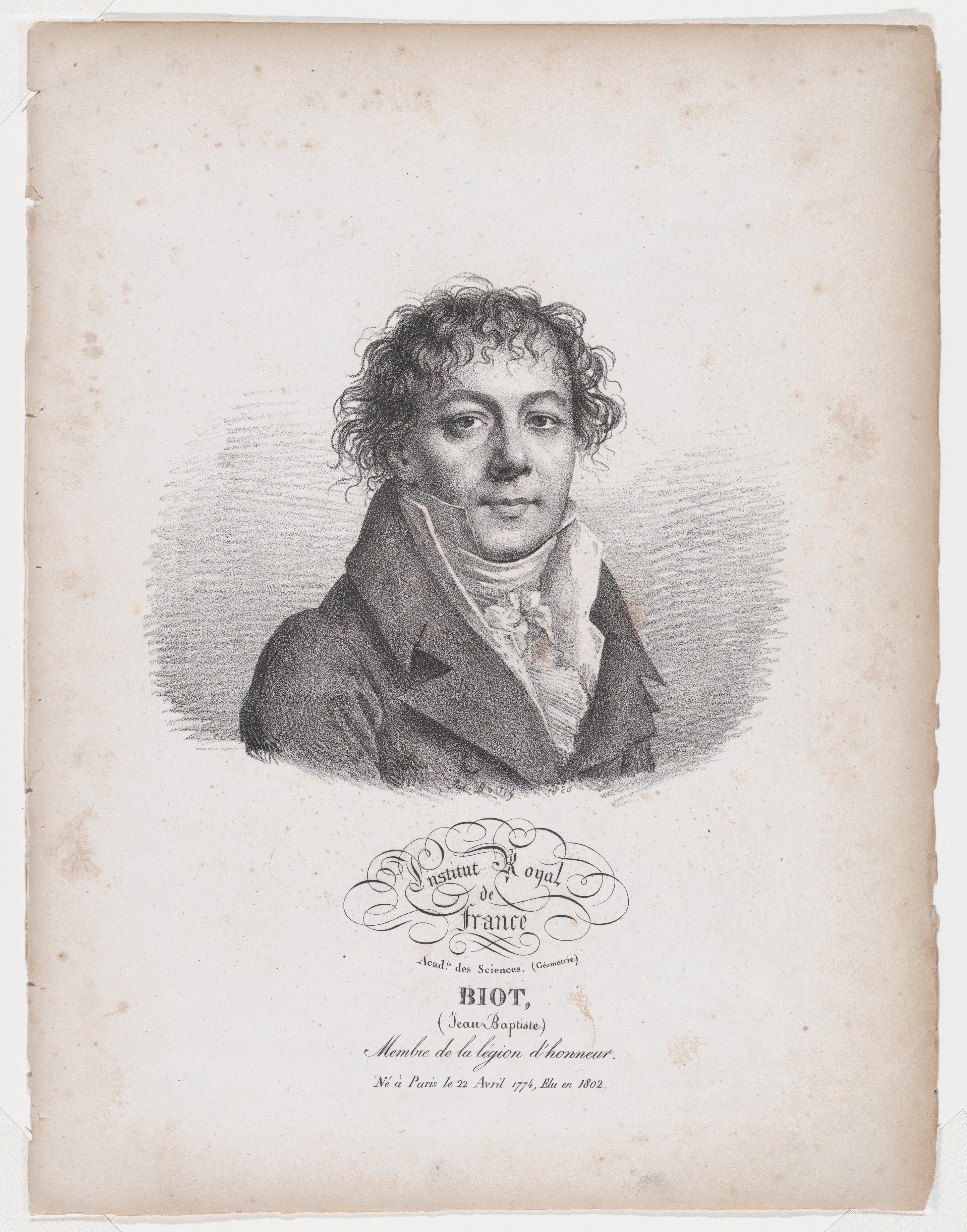 Portrait of Jean-Baptiste Biot