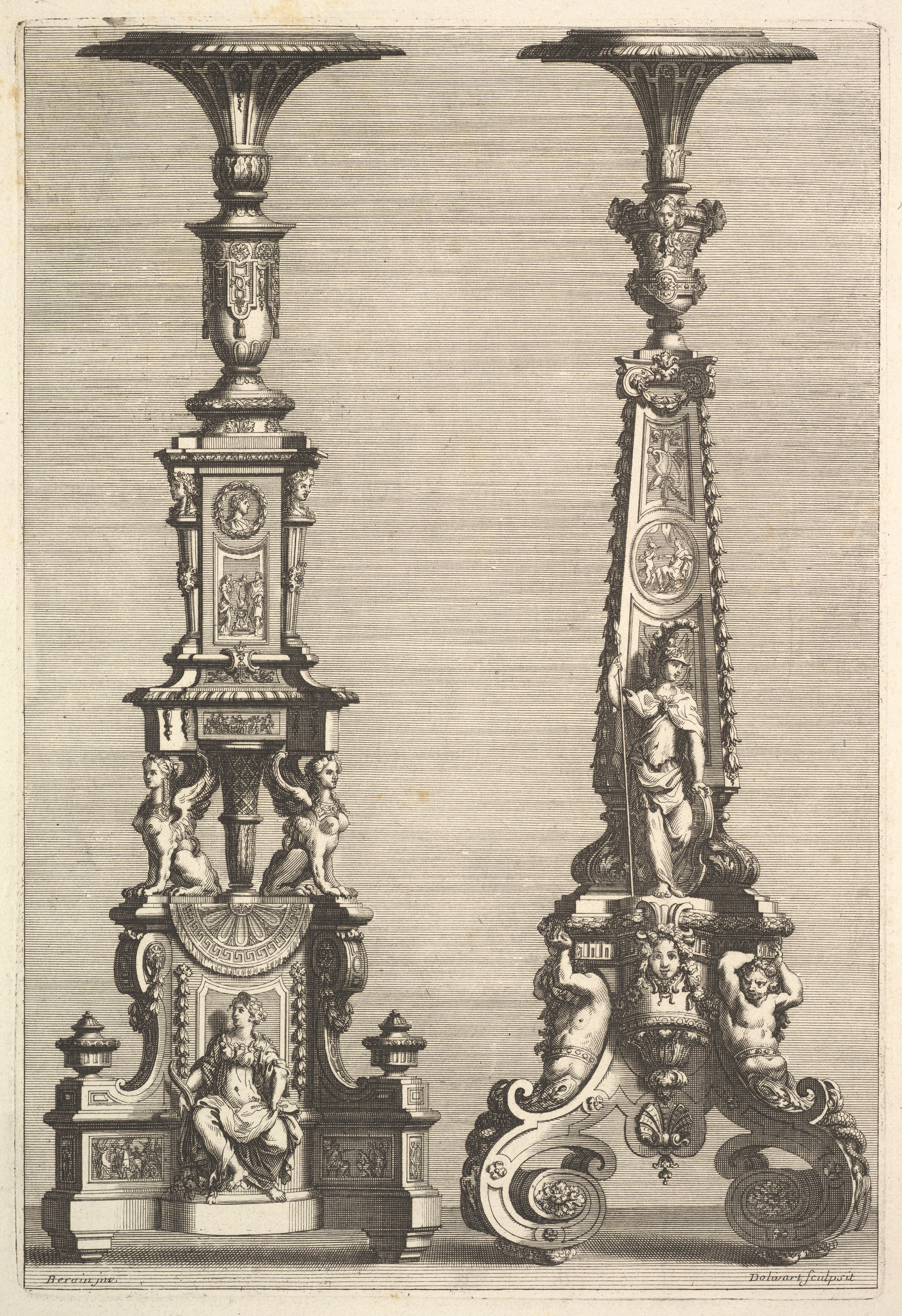 Two Torchères