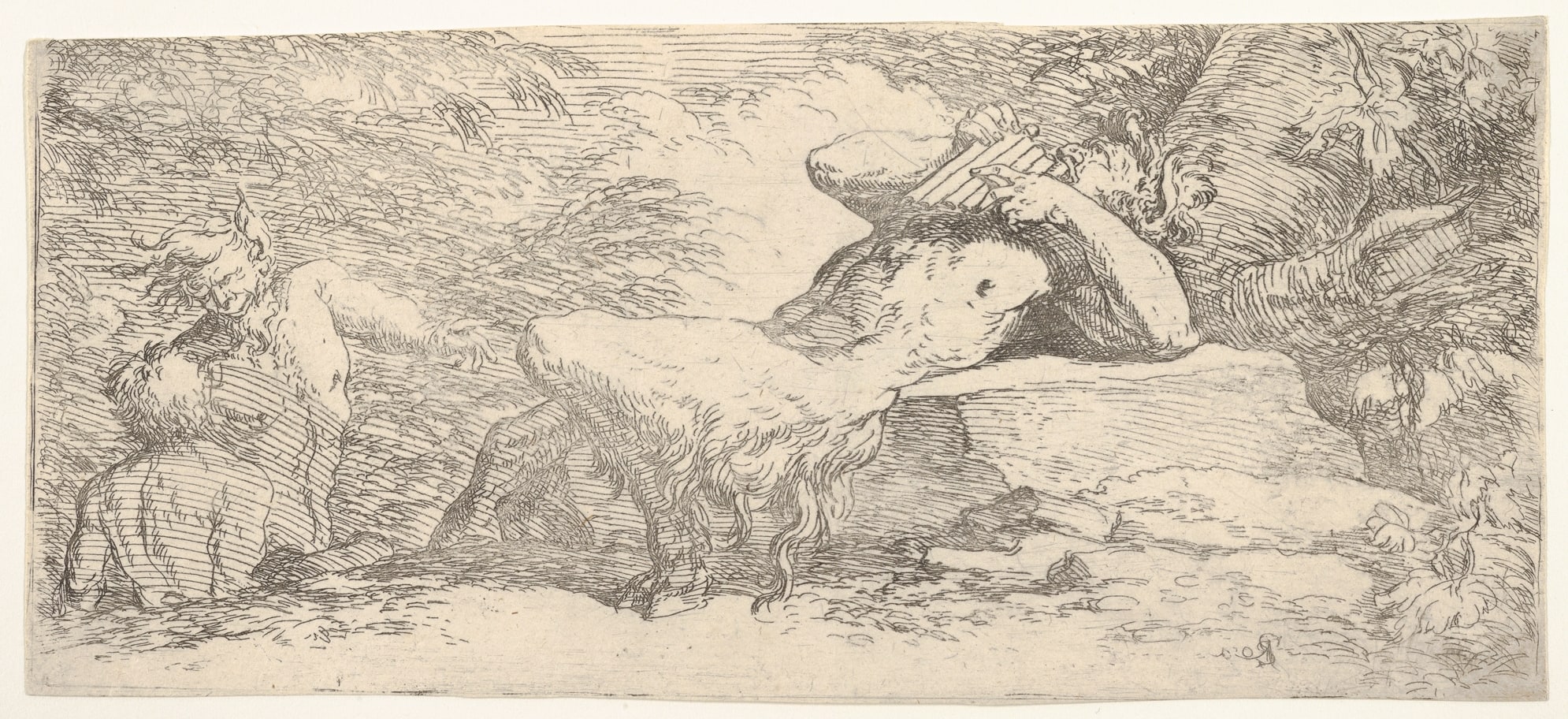 Piping satyr and two fauns, from "The Triton Group"