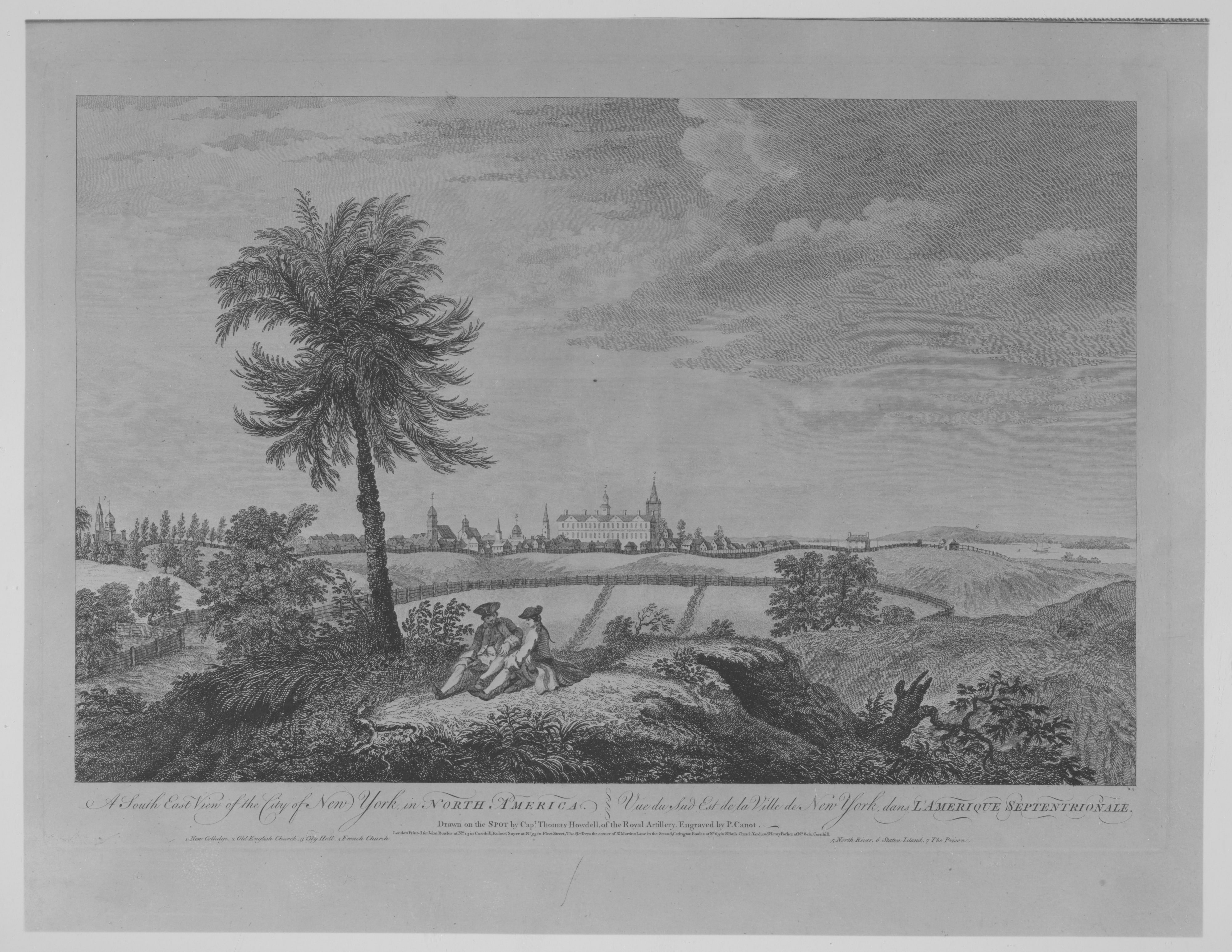 A South East View of the City of New York, in North America