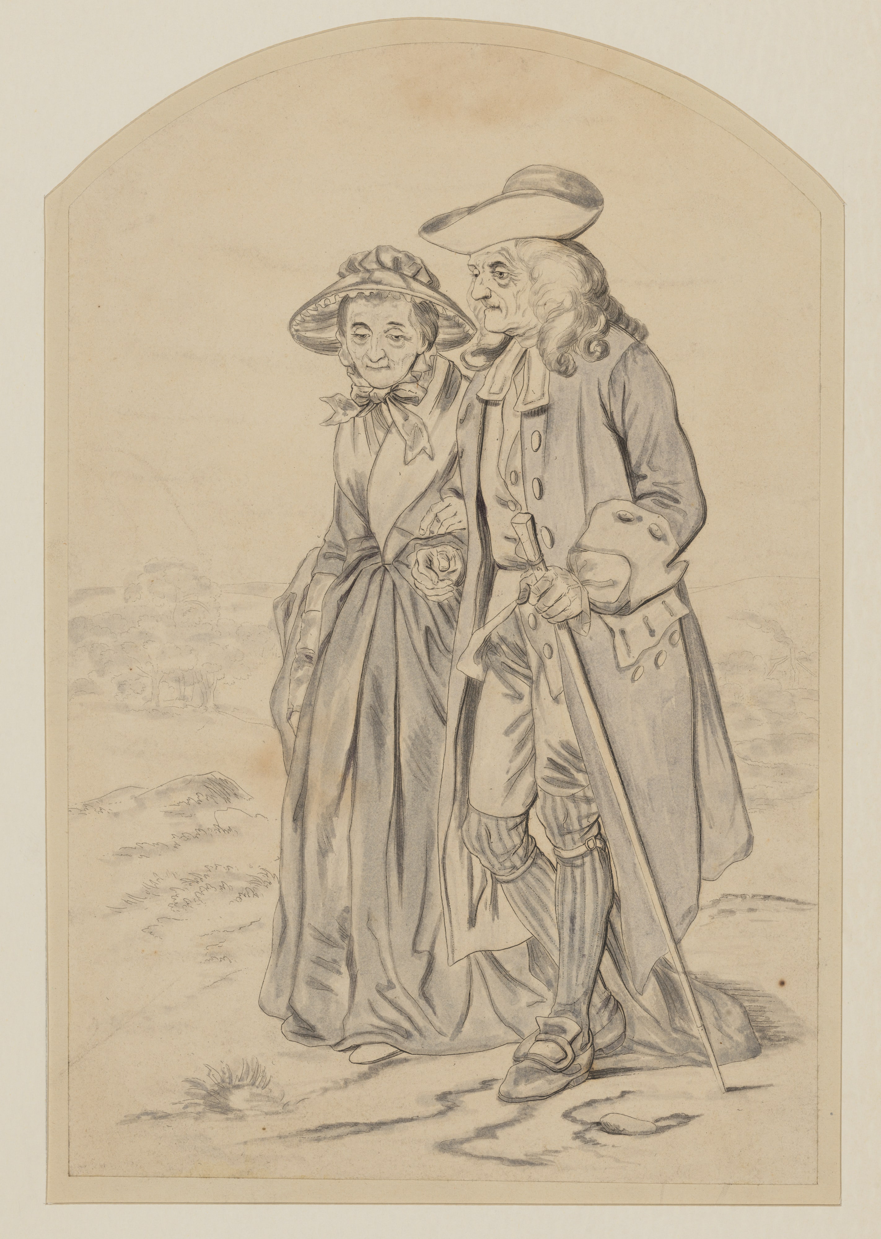 Parson Wells and his Wife, from Judd's "Margaret: A Tale of the Real and Ideal, Blight and Bloom"