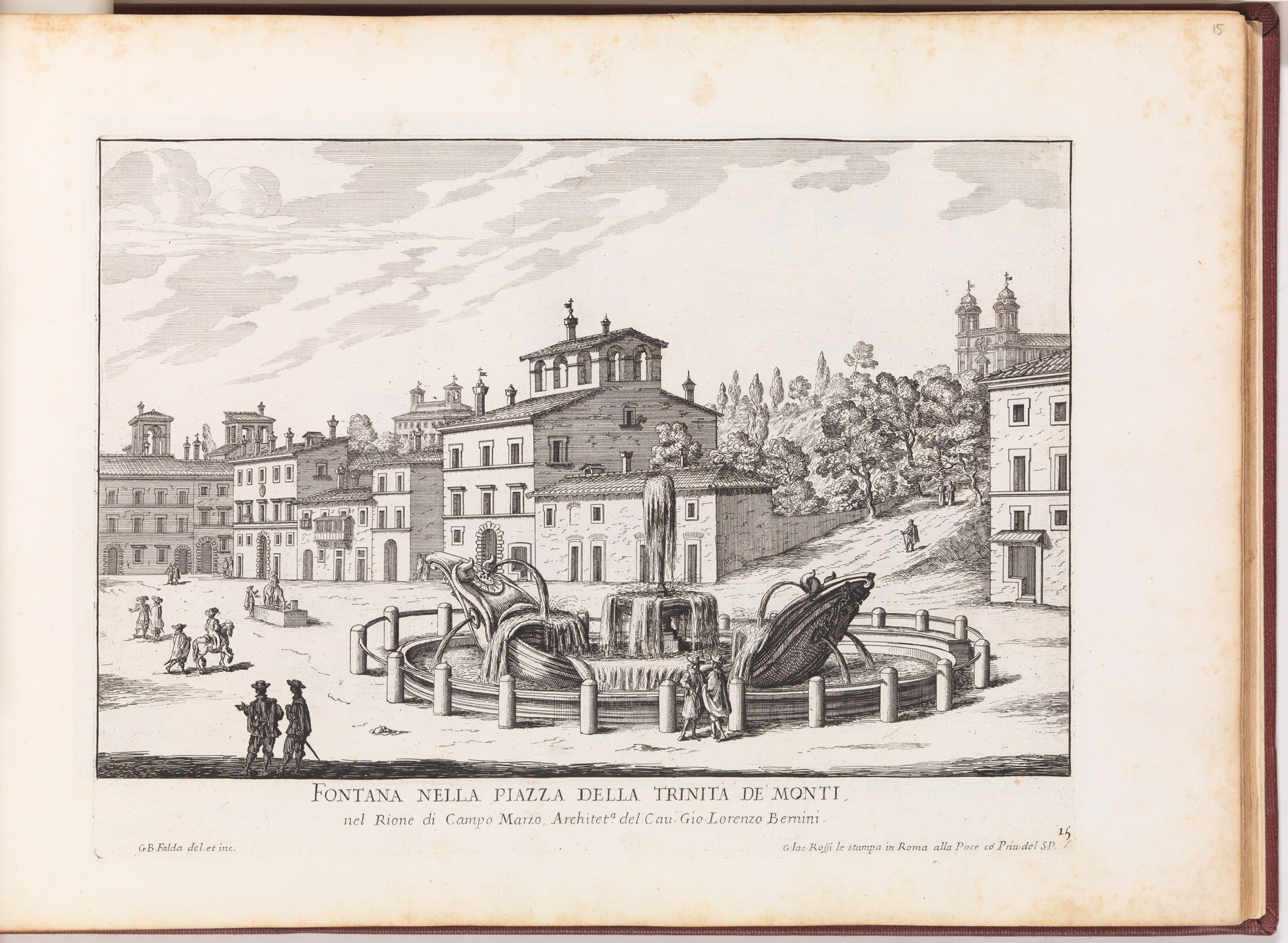 Fontana nella Piazza della Trinita de Monti (...), from "La Fontane di Roma nelle Piazze e Luoghi Publici (...)"