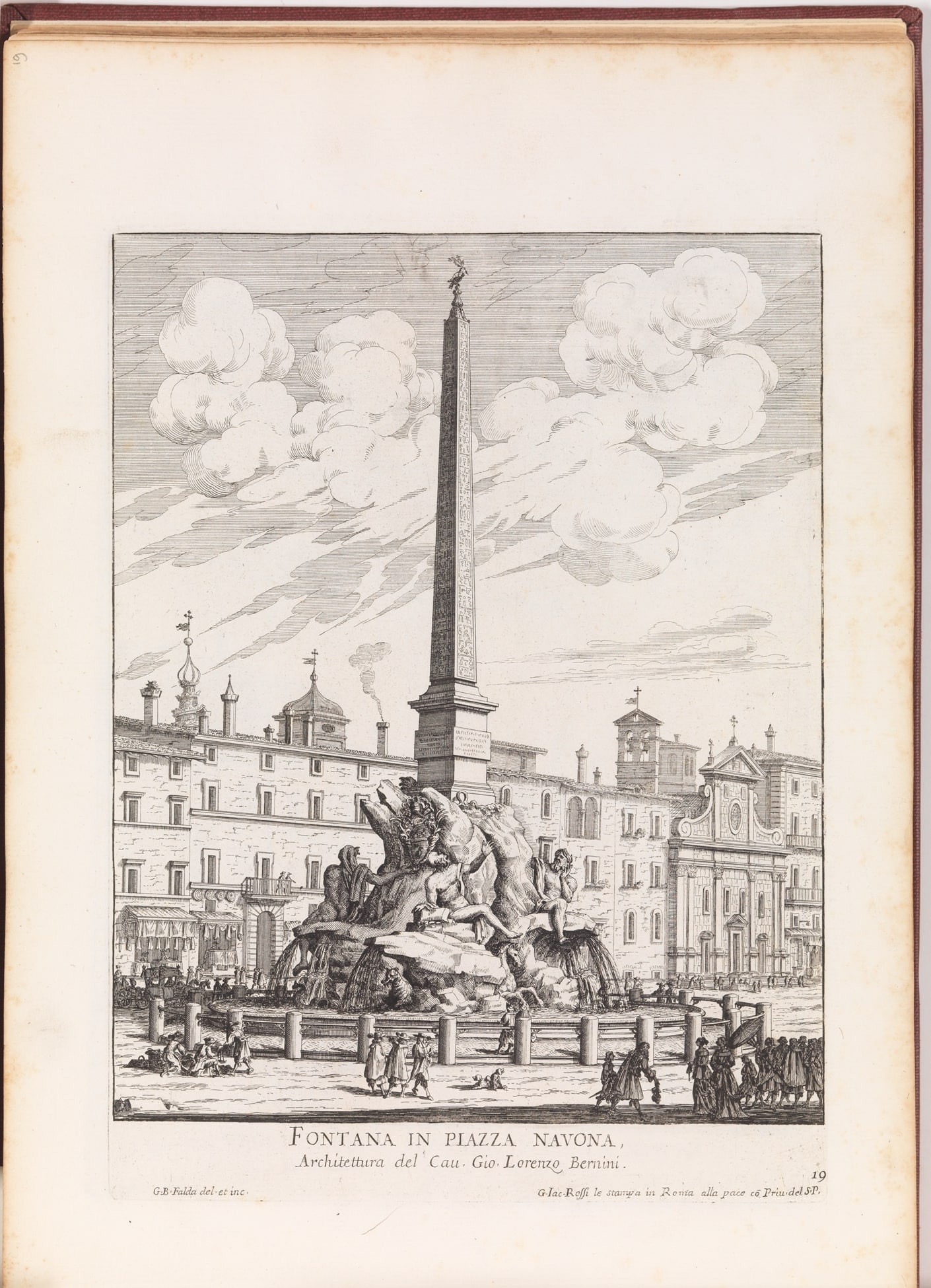 Fontana in Piazza Navona [Fontana dei Quattro Fiumi], from "La Fontane di Roma nelle Piazze e Luoghi Publici (...)"