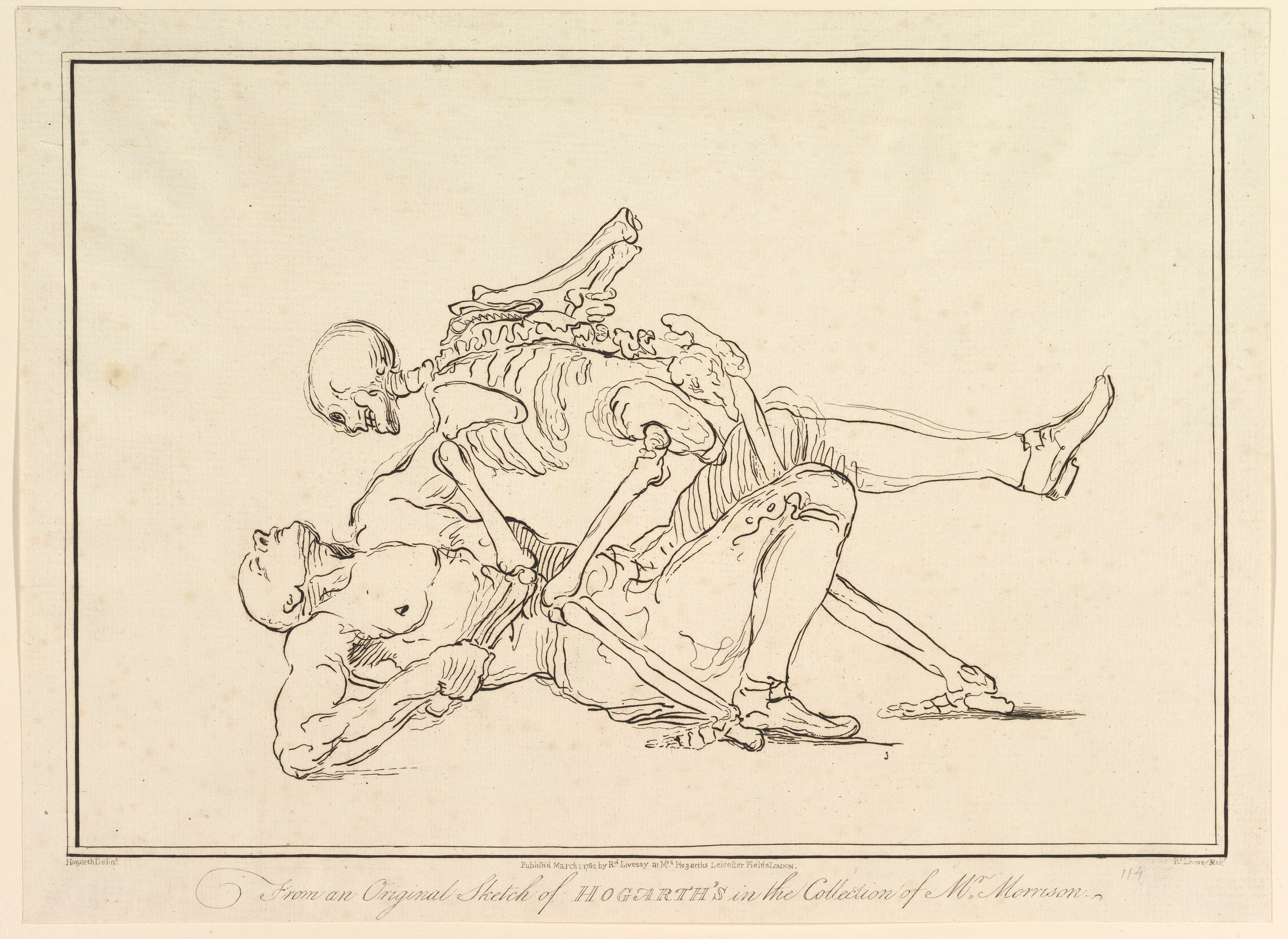 From an Original Sketch of William Hogarth's in the Collection of Mr. Morrison