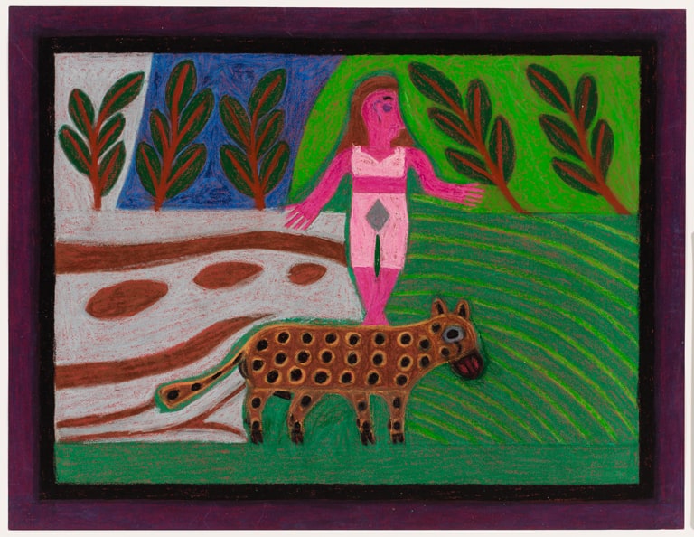Lady Riding on a Leopard
