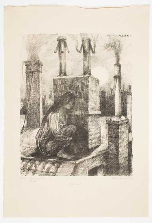 Insane Woman, from the portfolio Hans Baluschek—6 Original Lithographs