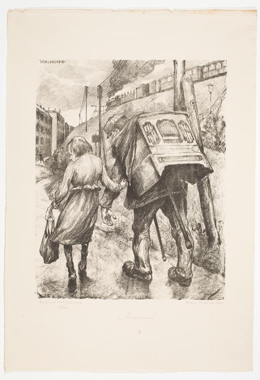Organ Grinder, from the portfolio Hans Baluschek—6 Original Lithographs