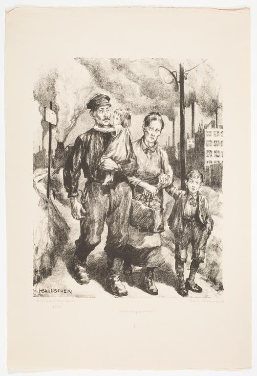 Worker's Family, from the portfolio Hans Baluschek—6 Original Lithographs